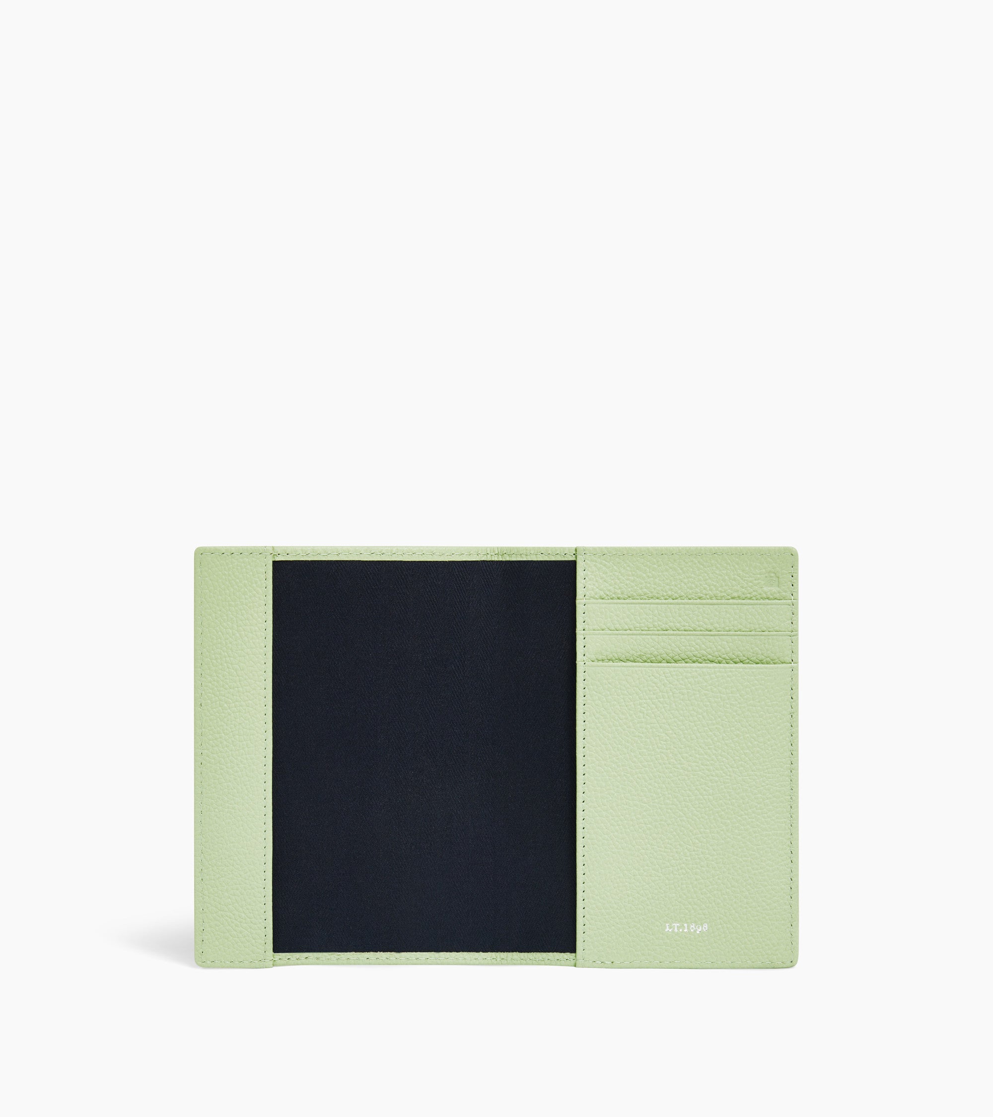 Passport holder in grained leather