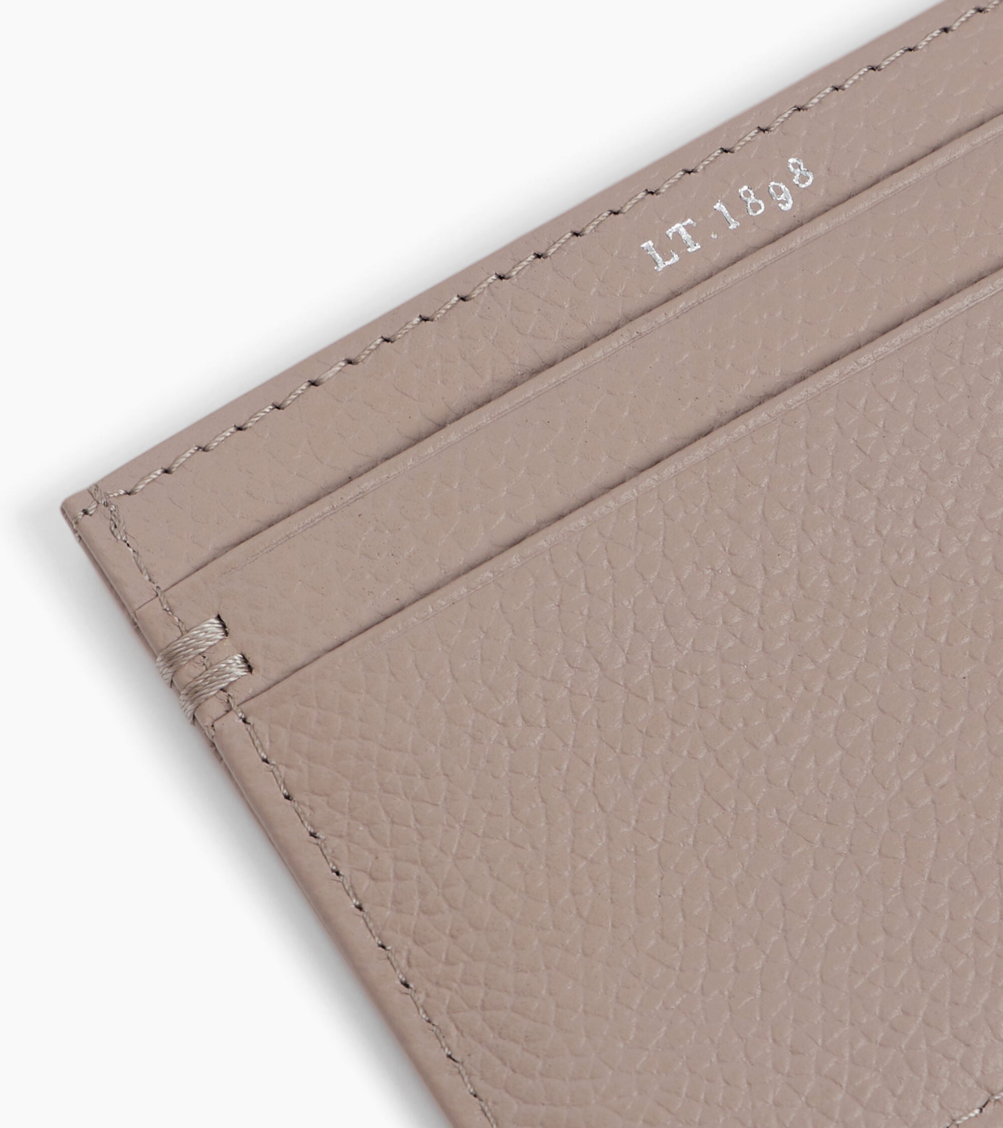 Lucien card holder in grained leather