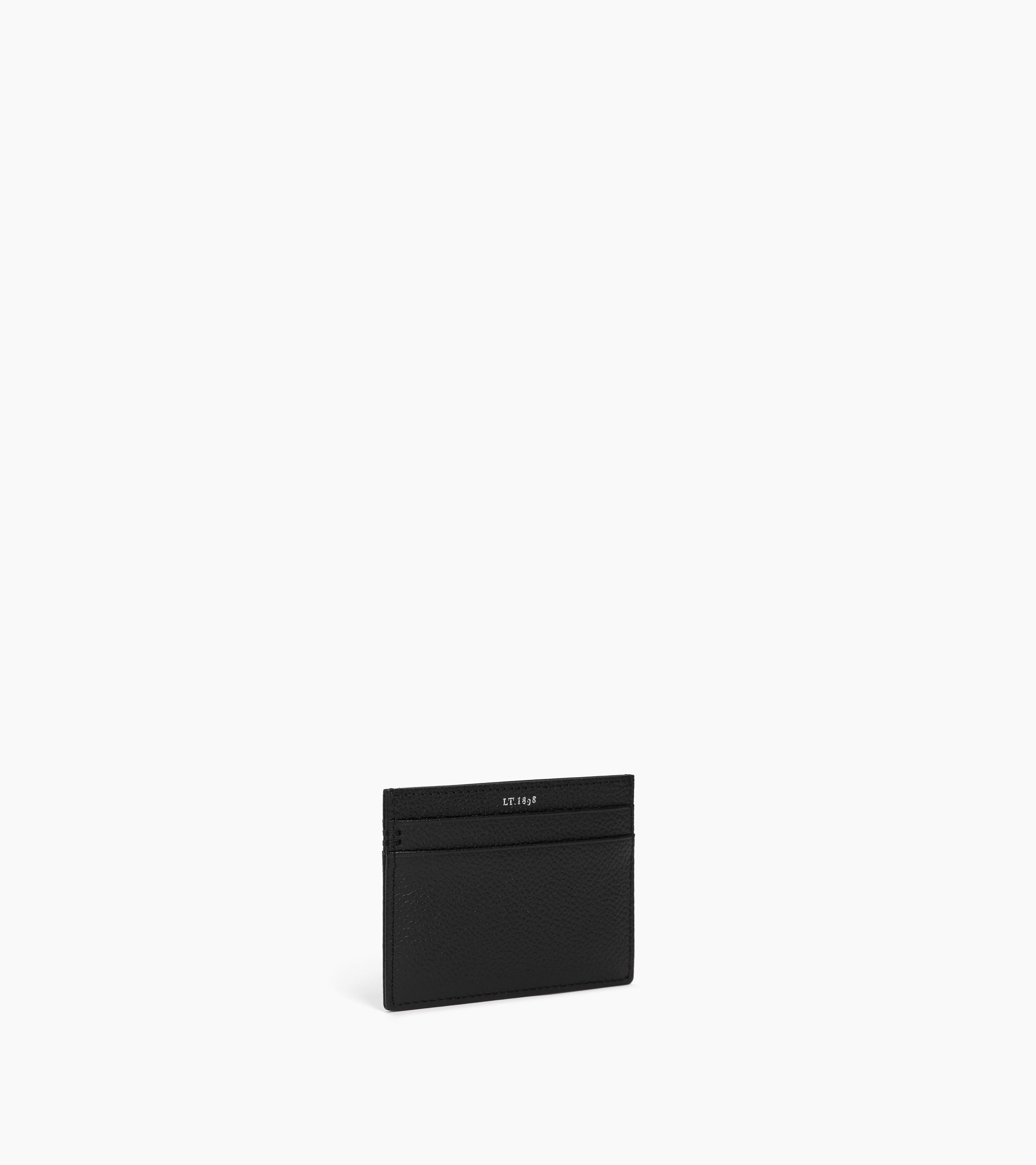 Lucien card holder in grained leather