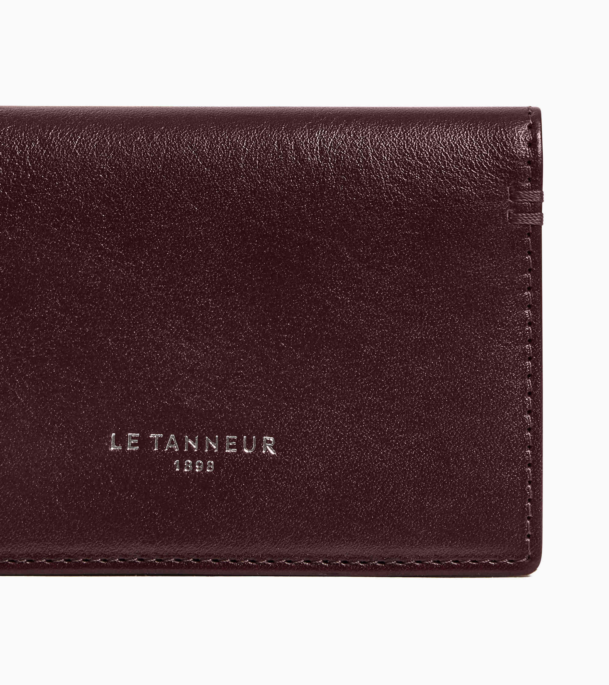 Lucien horizontal two-fold card holder in oiled leather