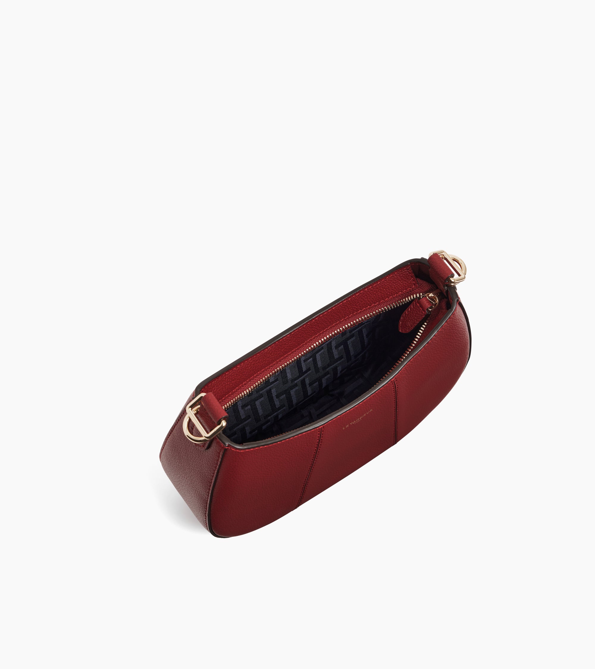Juliette small half-moon bag in grained leather