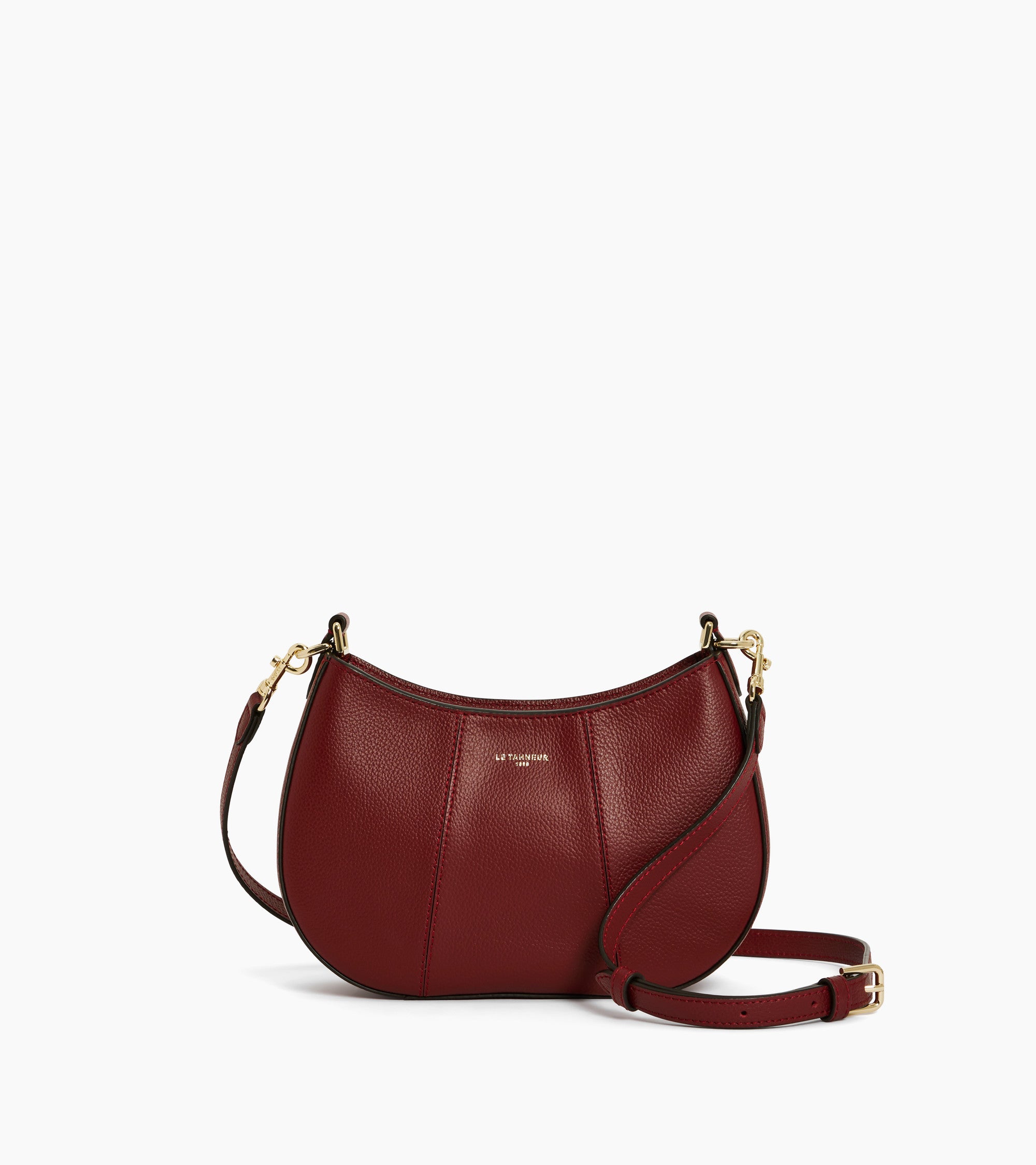 Juliette small half-moon bag in grained leather