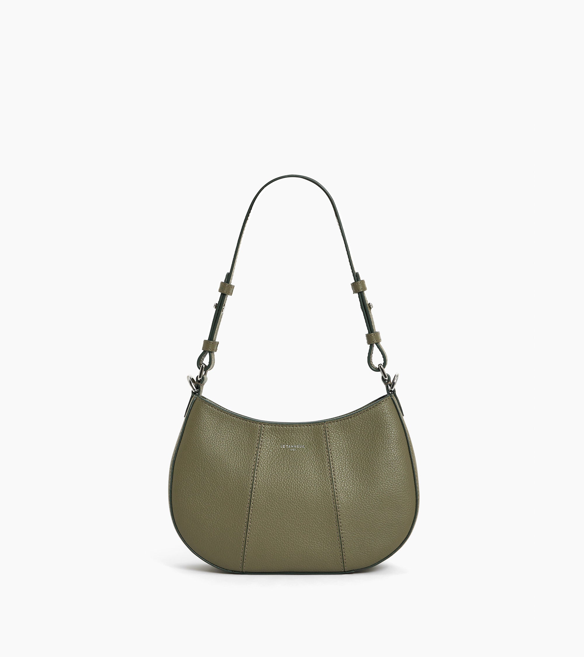 Juliette small half-moon bag in grained leather