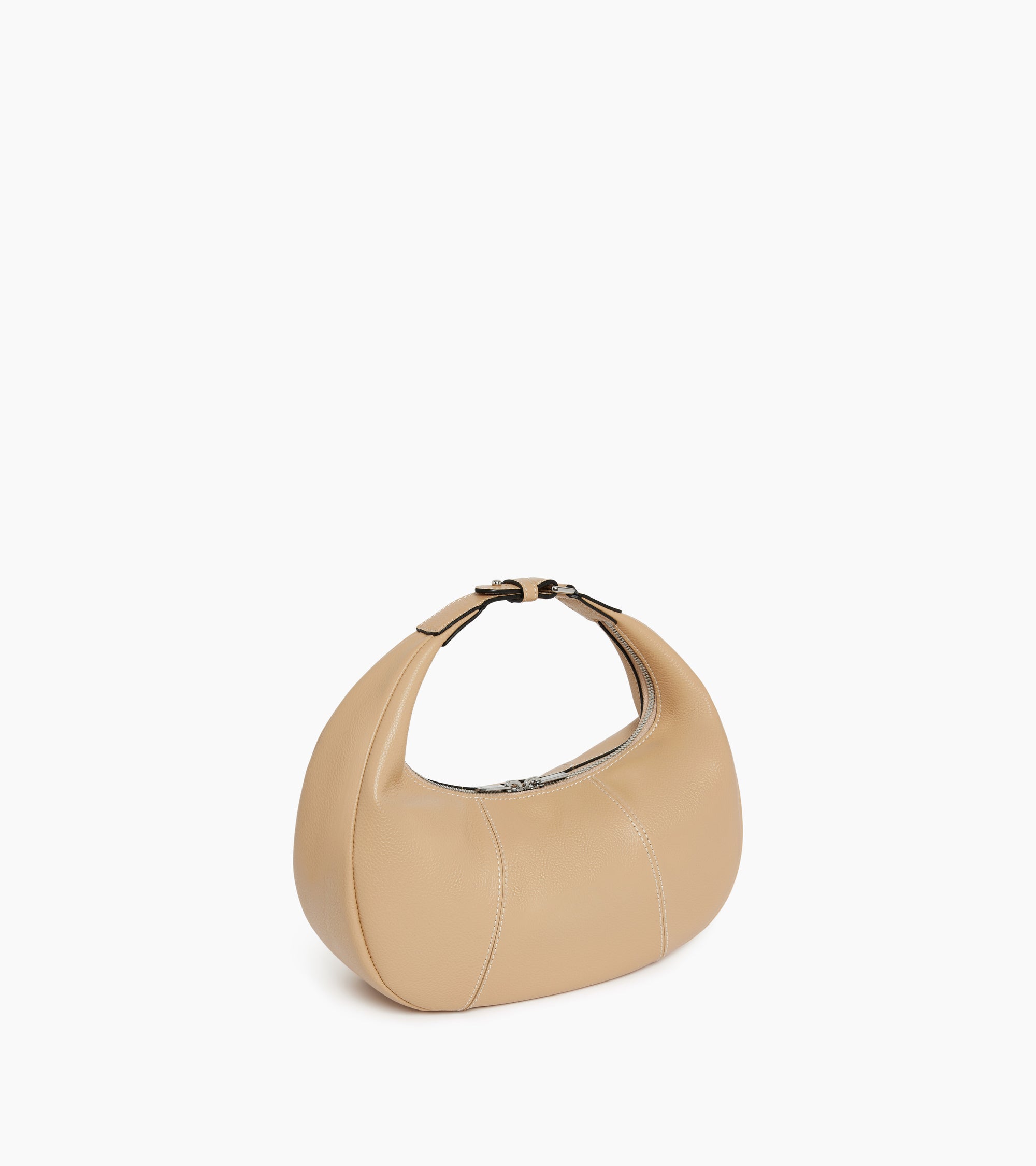Juliette small, grained leather hobo bag
