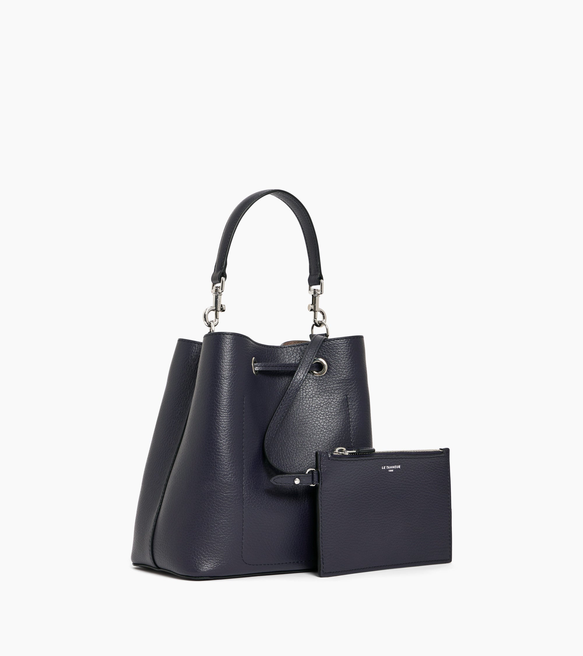 Louise bucket bag in grained leather