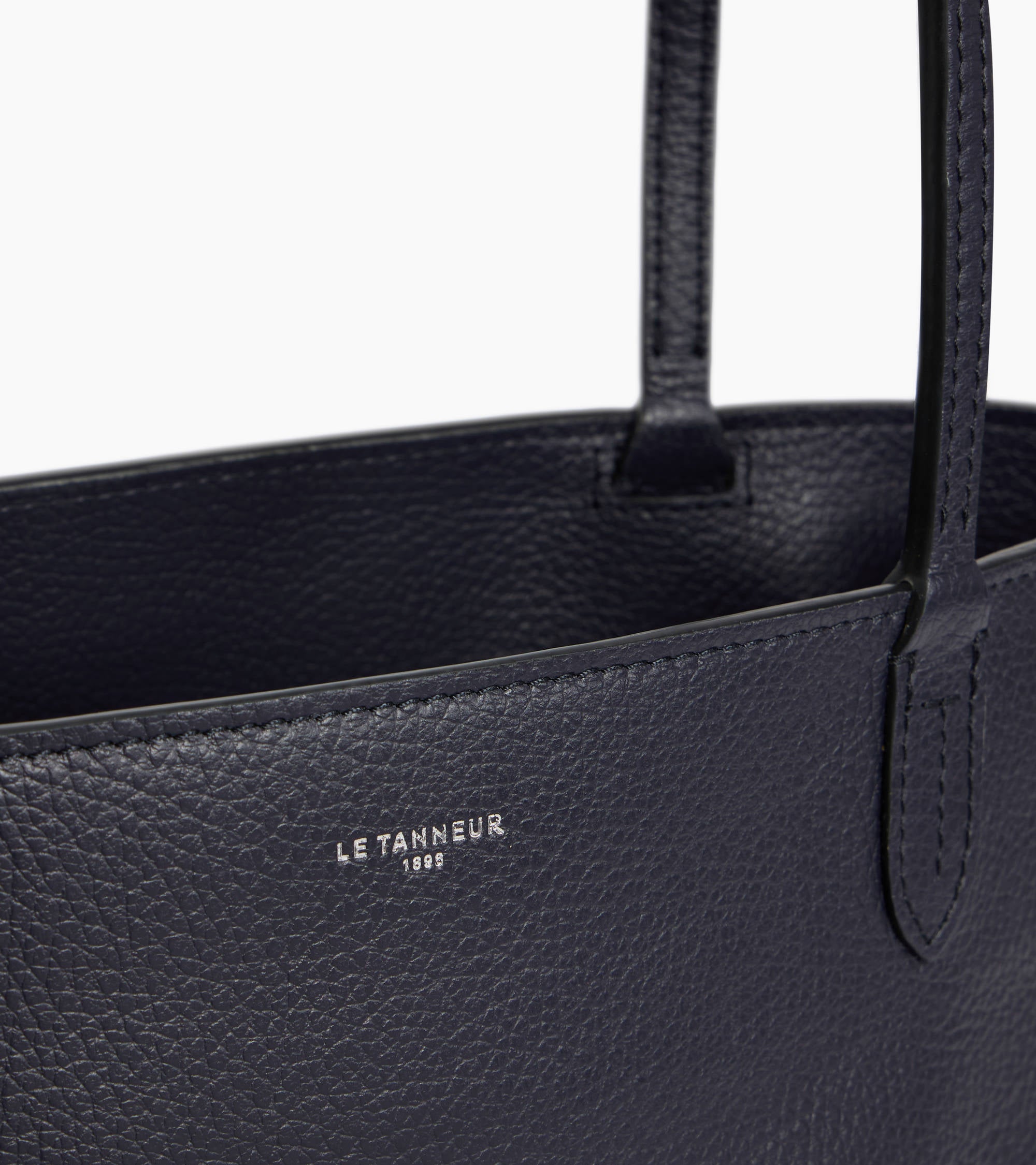 Louise small tote bag in grained leather