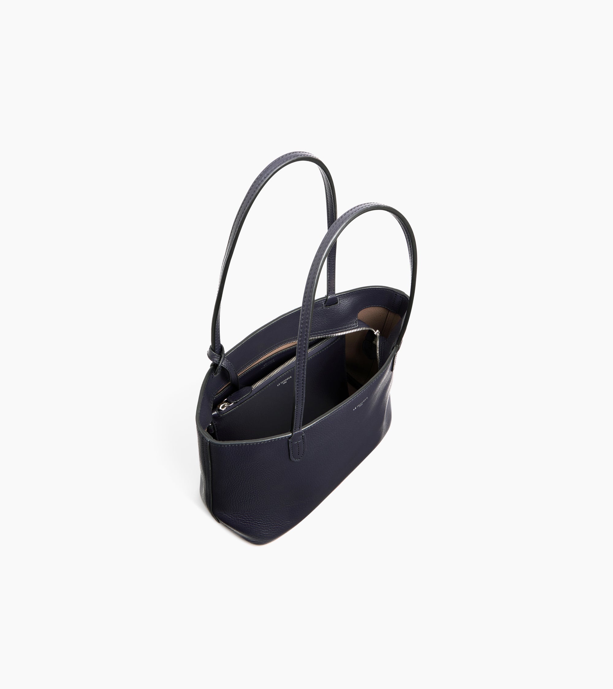 Louise small tote bag in grained leather