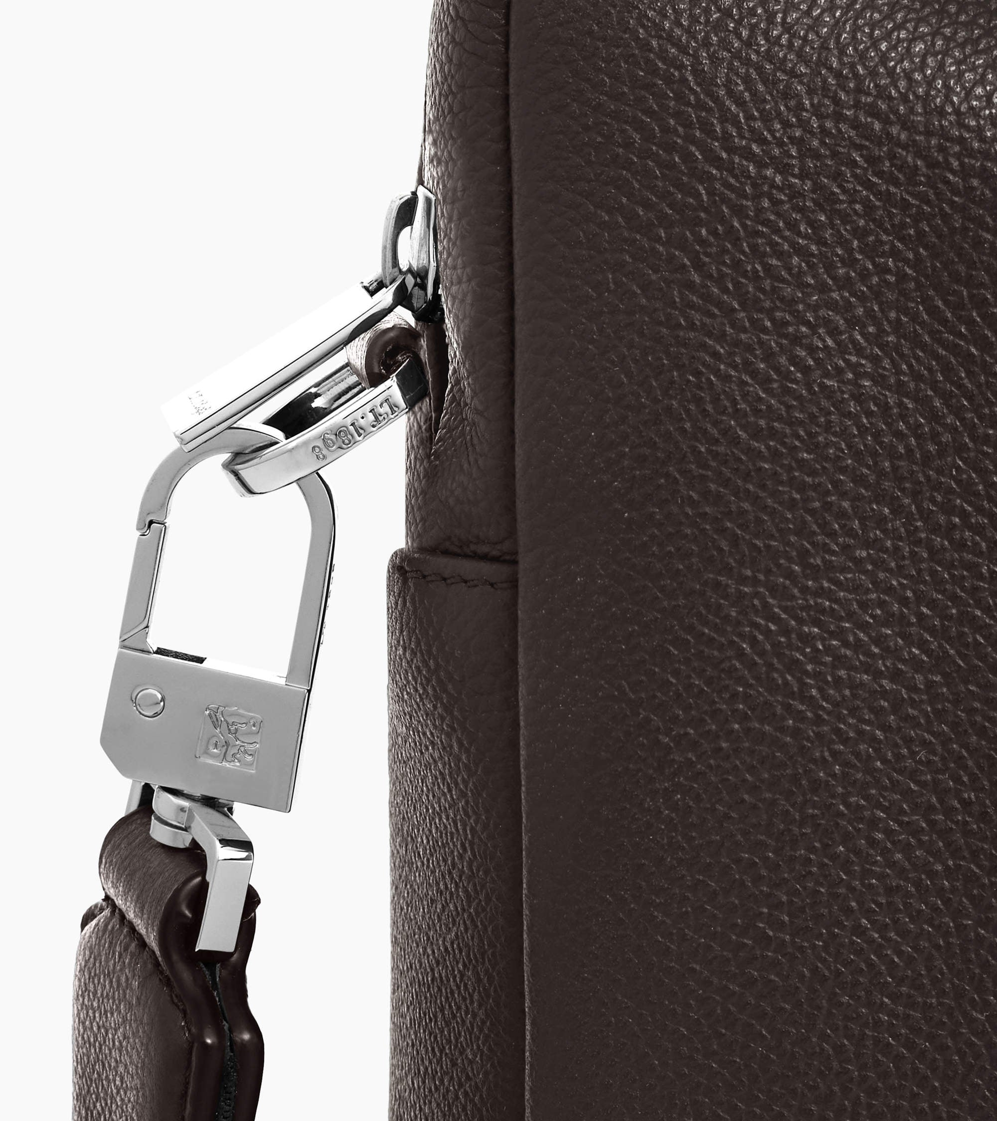 Marceau small 17" briefcase in grained leather