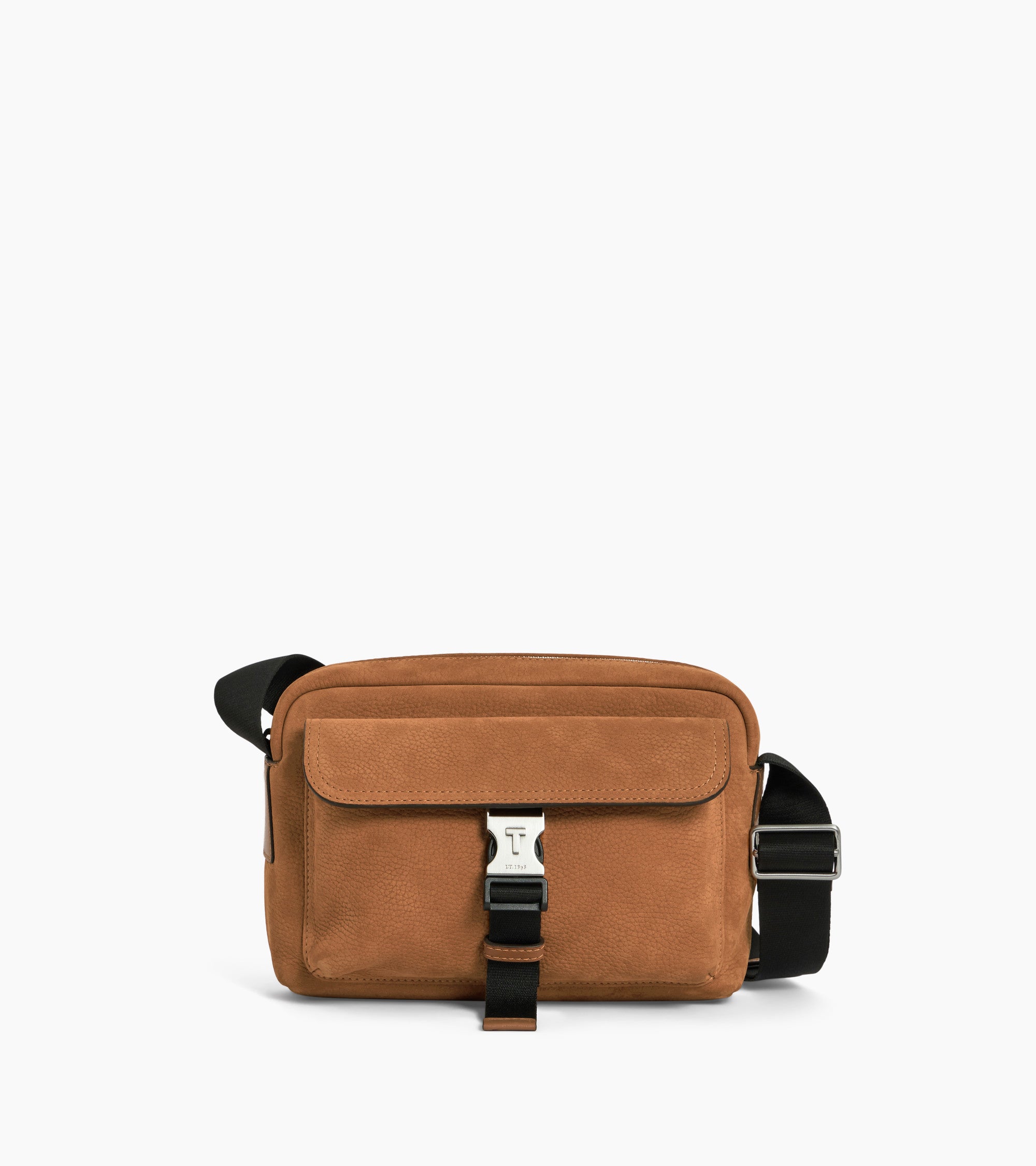 Maurice small shoulder bag in grained nubuck leather