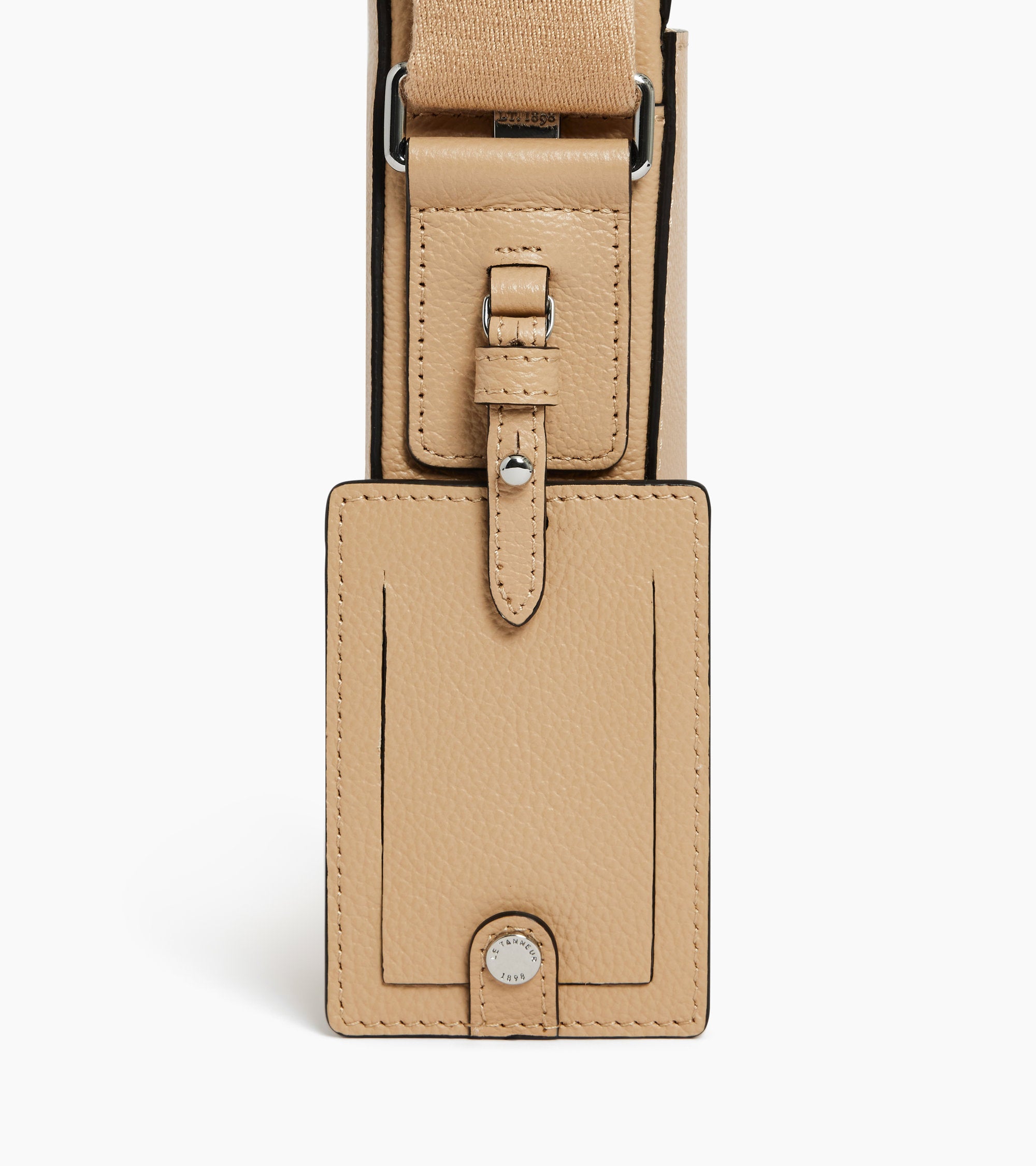 Emile small zipped satchel in grained leather