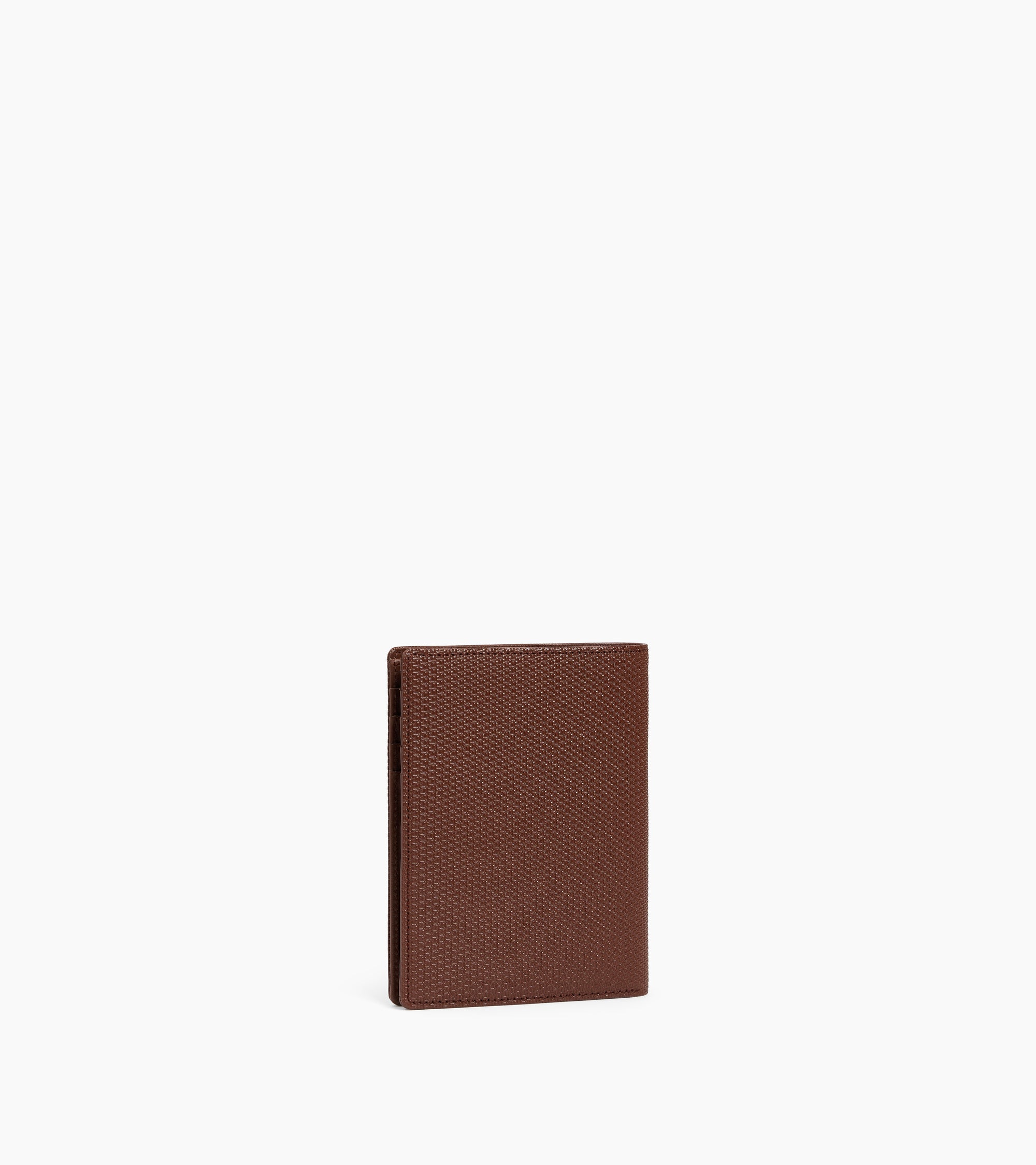Emile vertical wallet in signature T leather