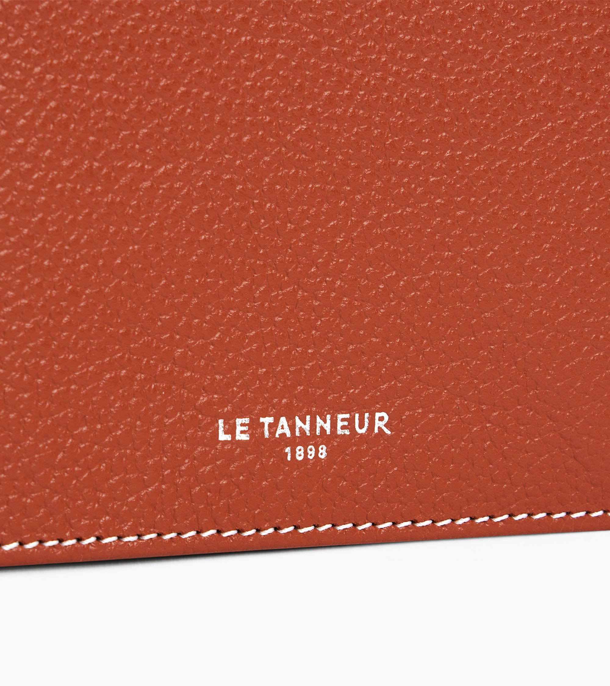 Emile flap wallet with 2 gussets in grained leather