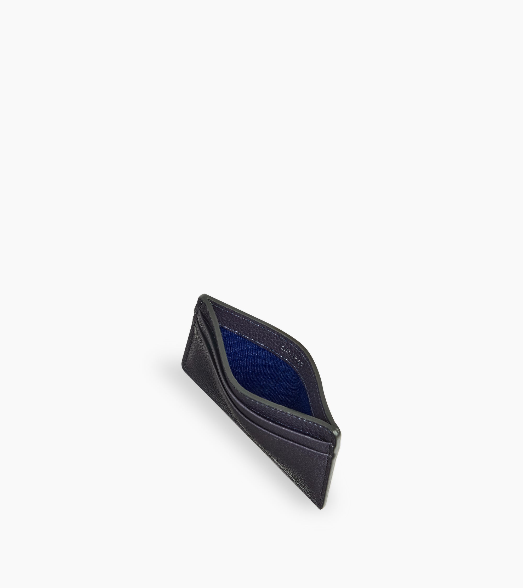 Emile card holder in grained leather