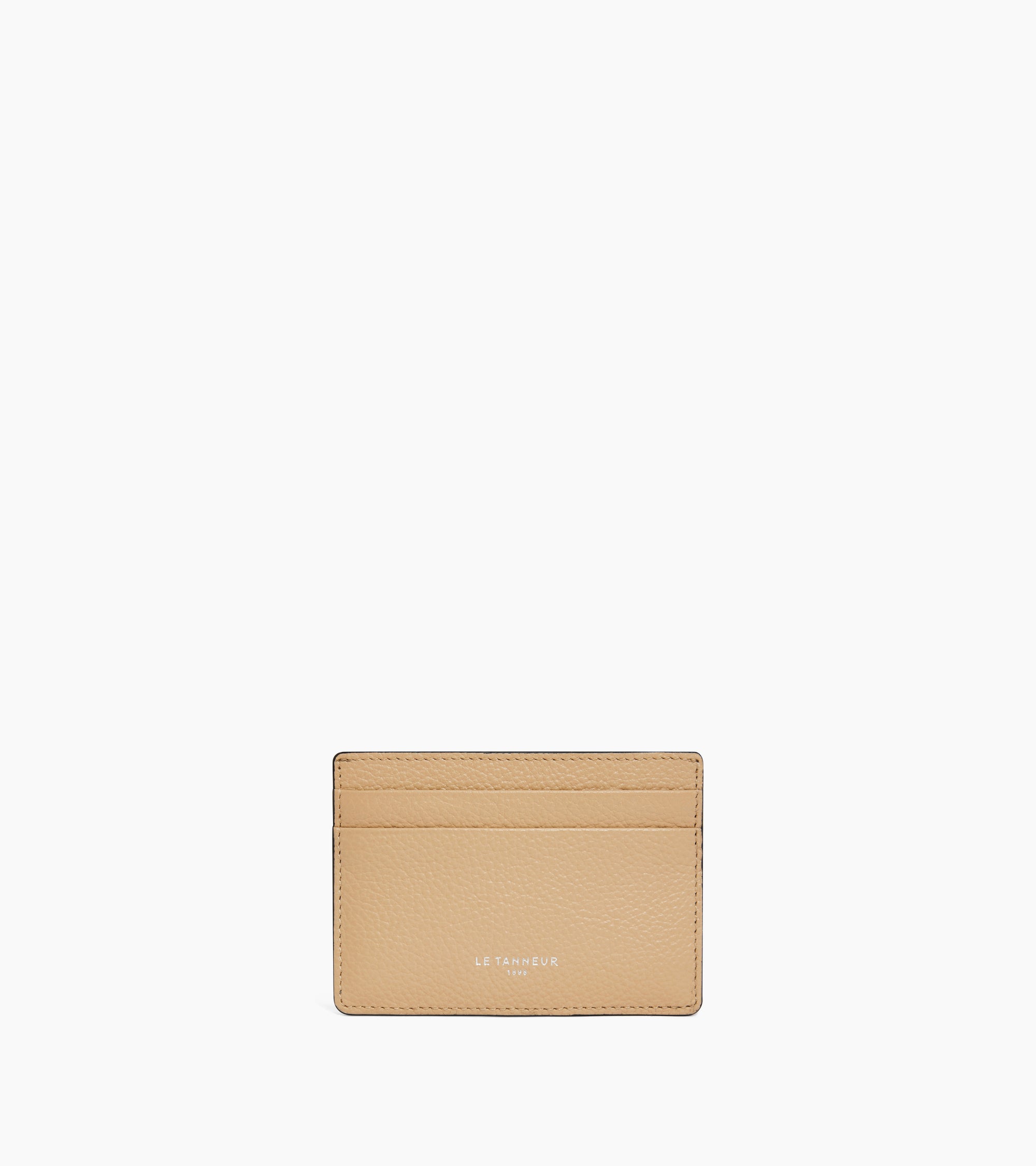 Emile card holder in grained leather