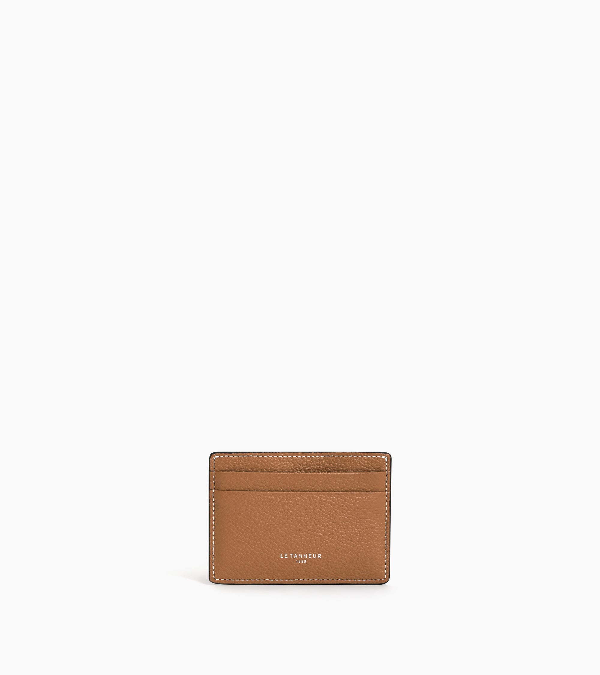 Emile card holder in grained leather