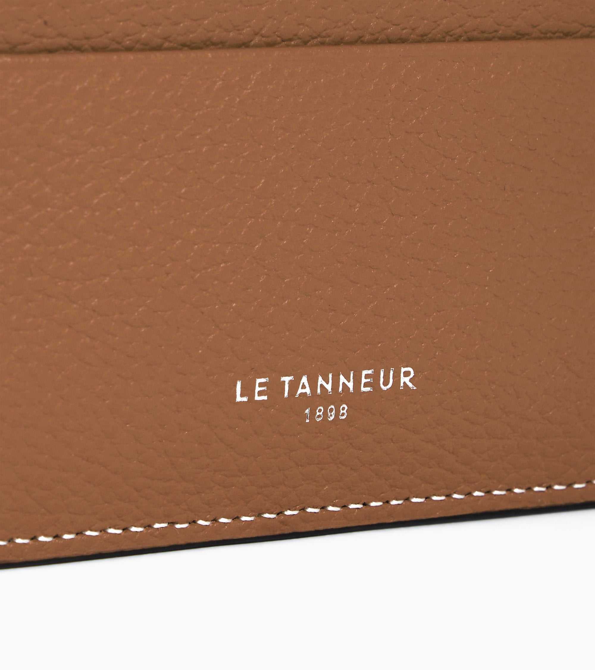 Emile card holder in grained leather