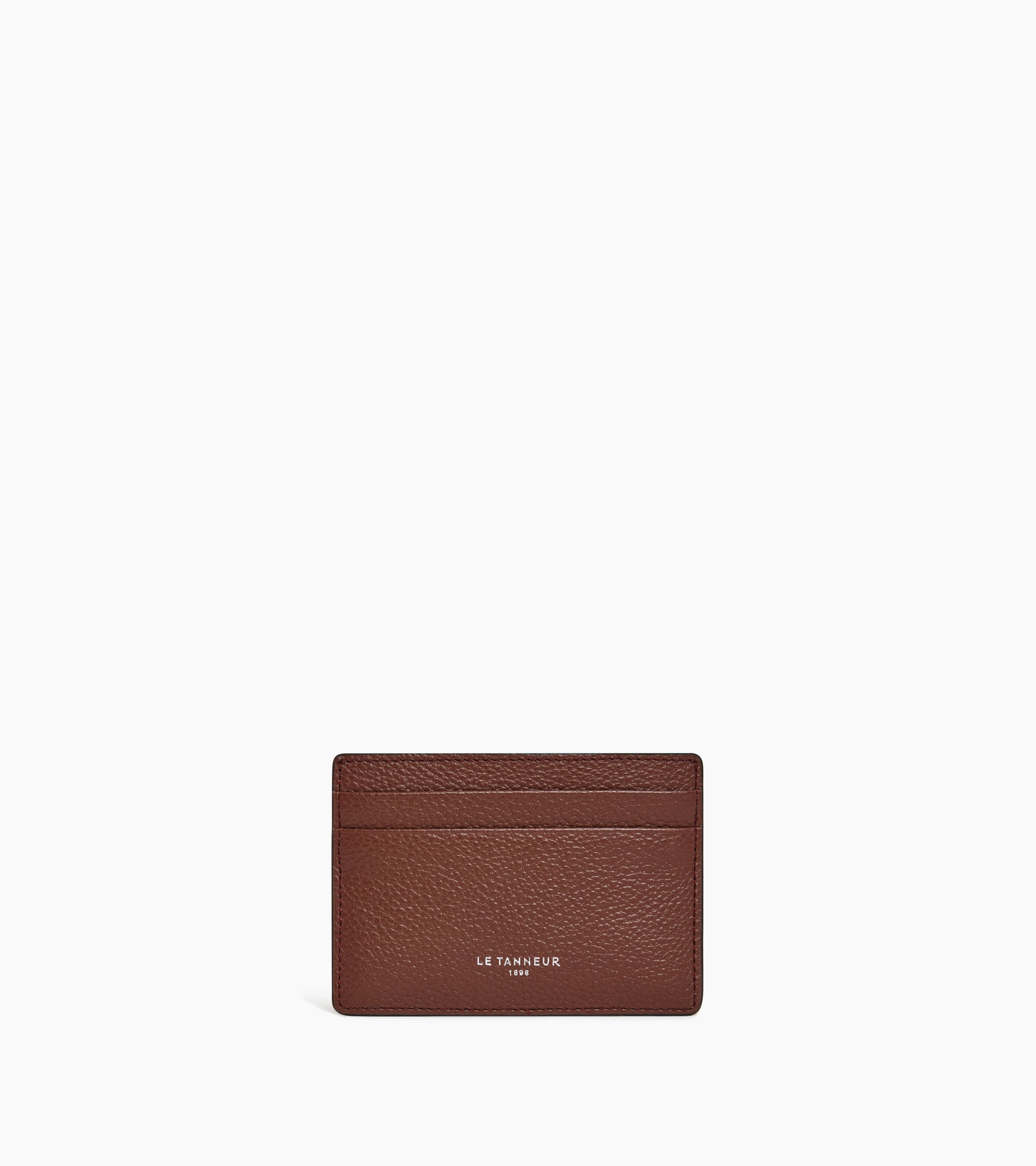 Emile card holder in grained leather