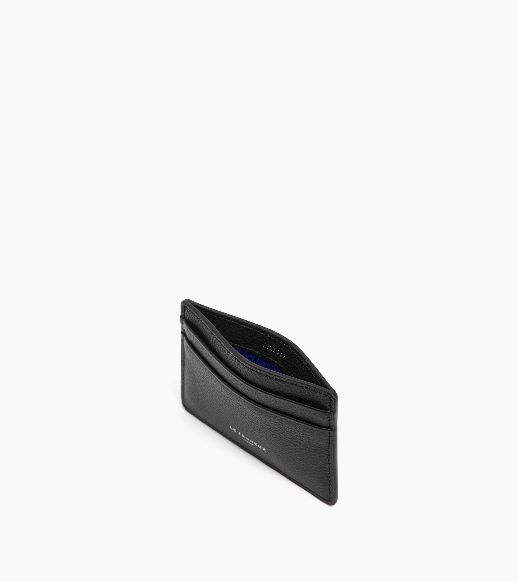 Emile card holder in grained leather