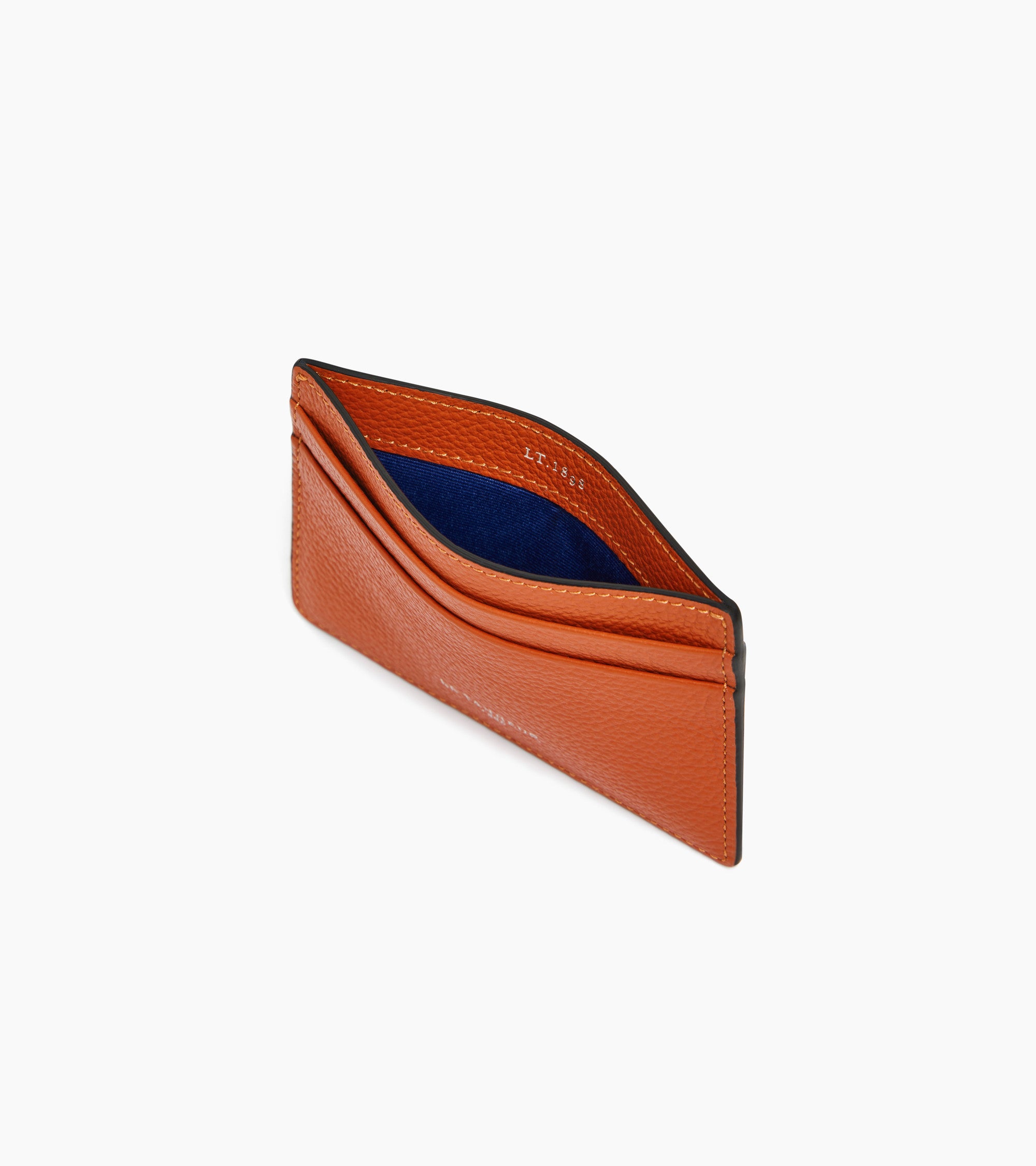 Emile card holder in grained leather