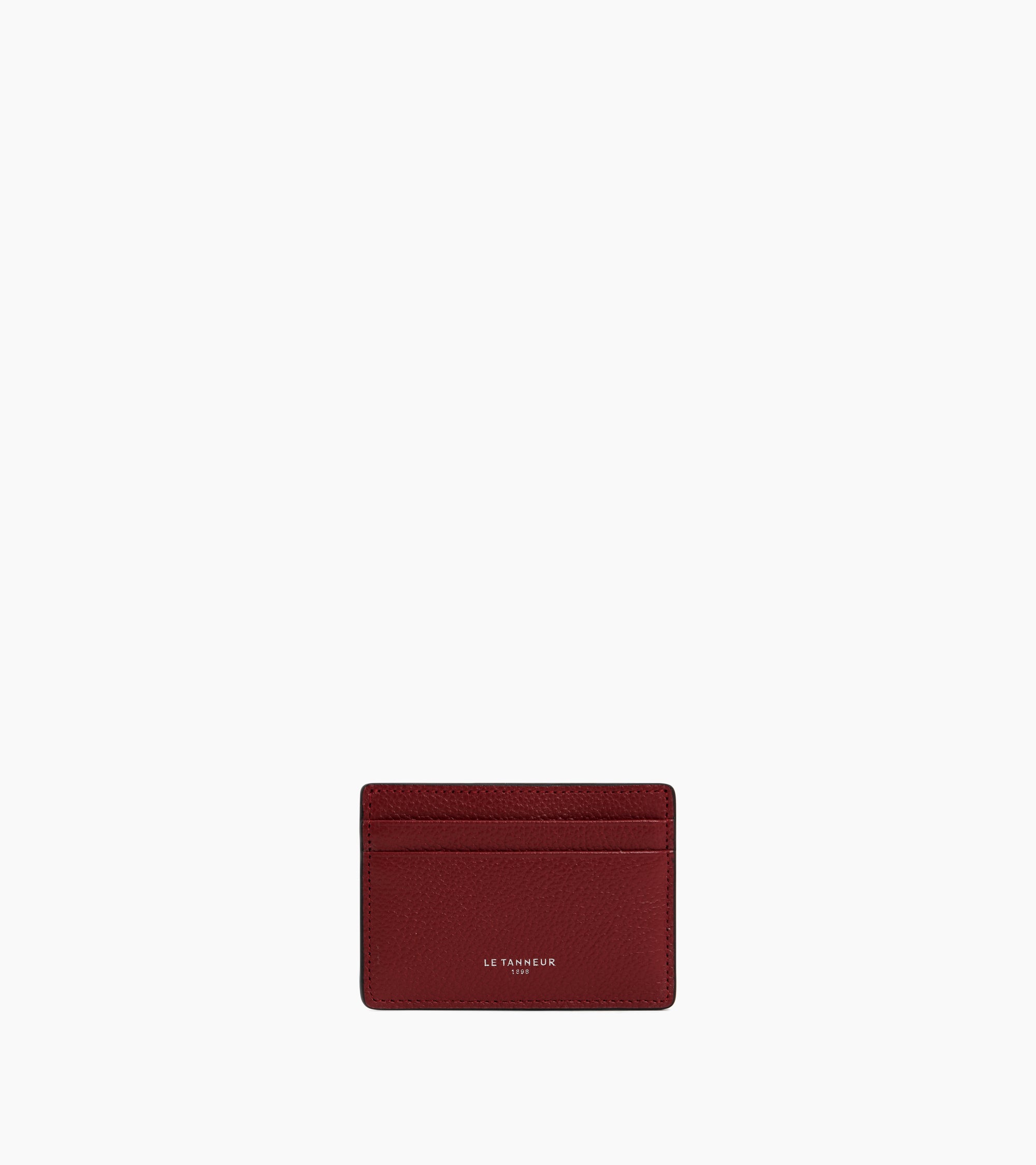 Emile card holder in grained leather