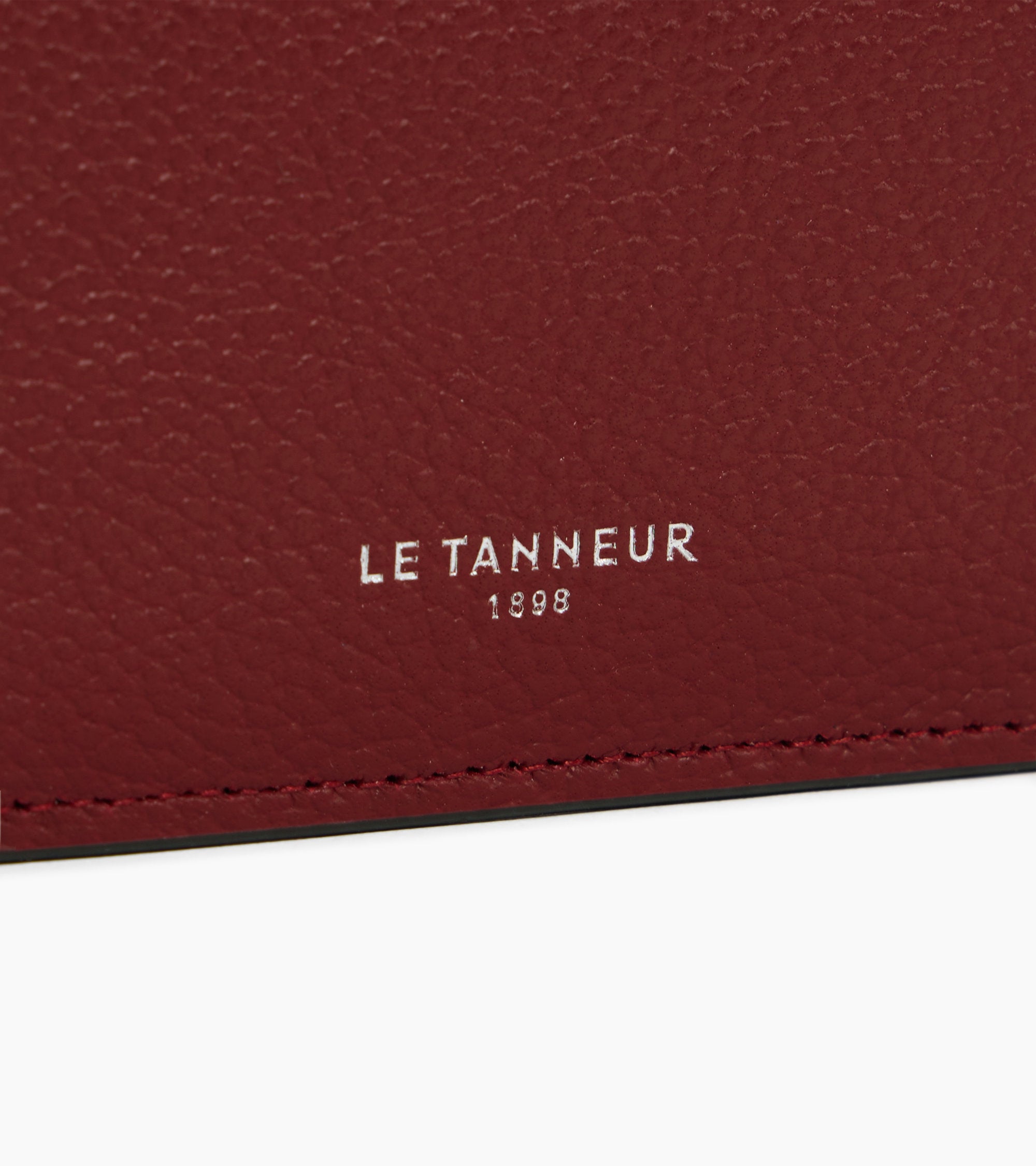 Emile card holder in grained leather