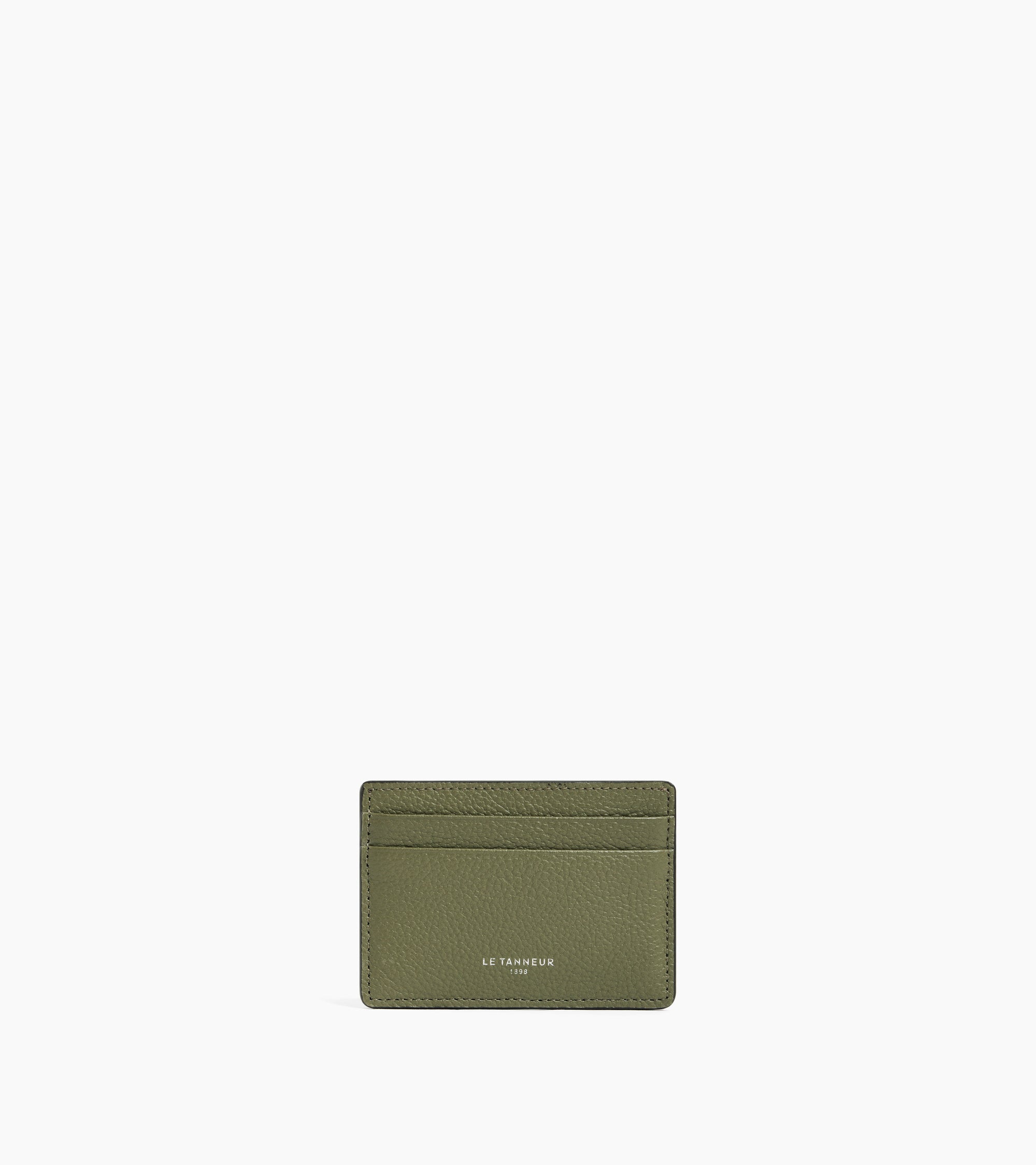 Emile card holder in grained leather