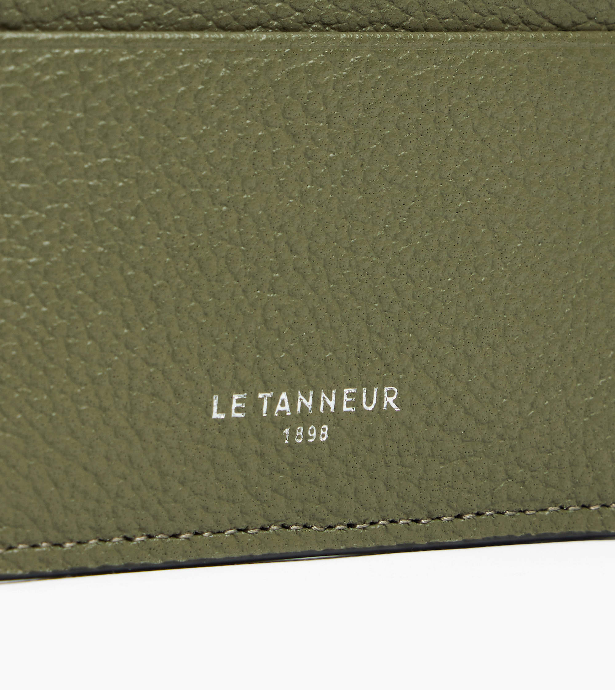 Emile card holder in grained leather