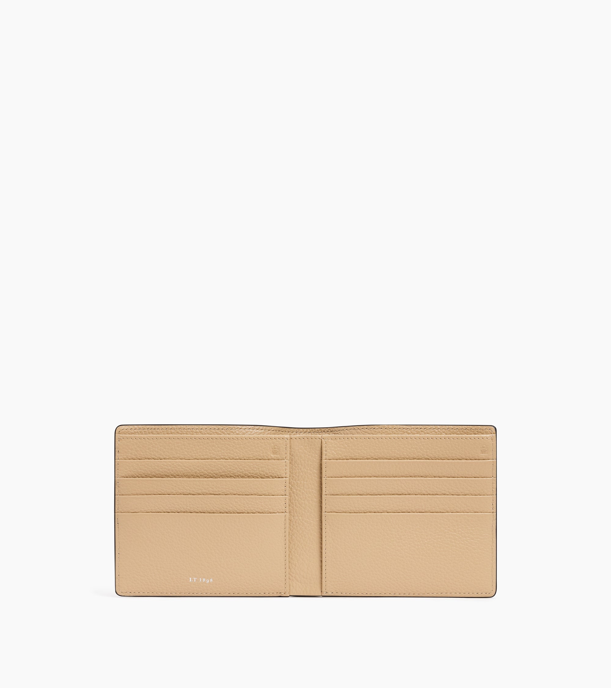 Emile card holder with bill pocket in grained leather