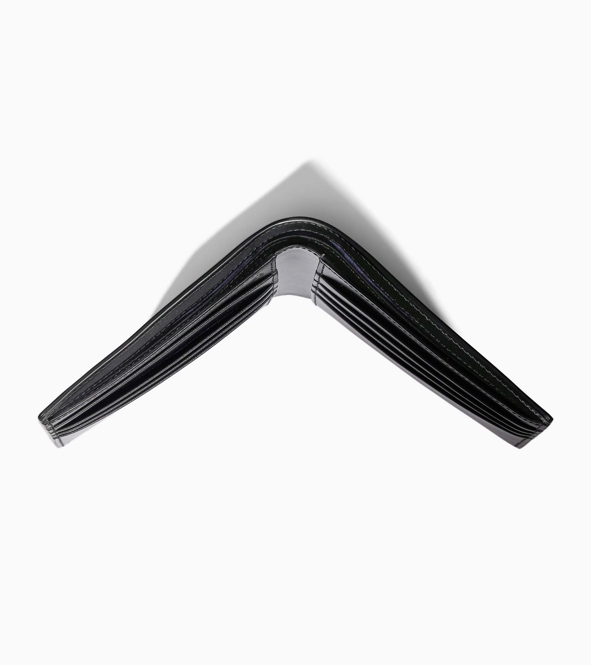 Emile smooth leather box-effect card holder with a pocket for banknotes