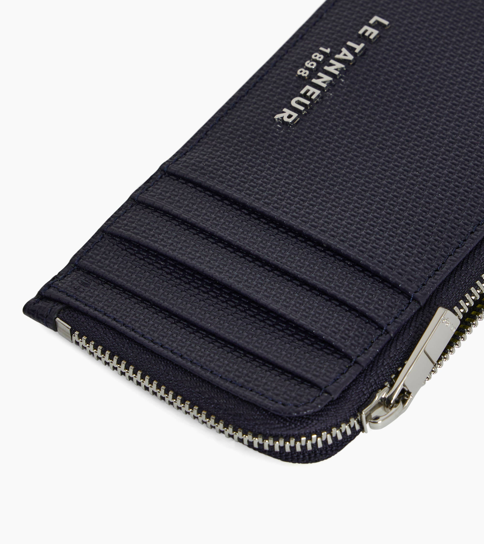 Emile L-zip card holder in signature T leather