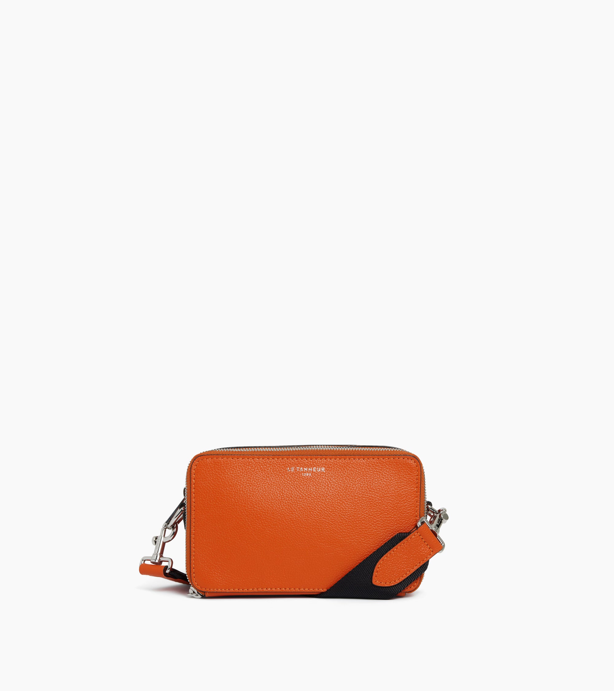 Emile small 2-compartment satchel in grained leather