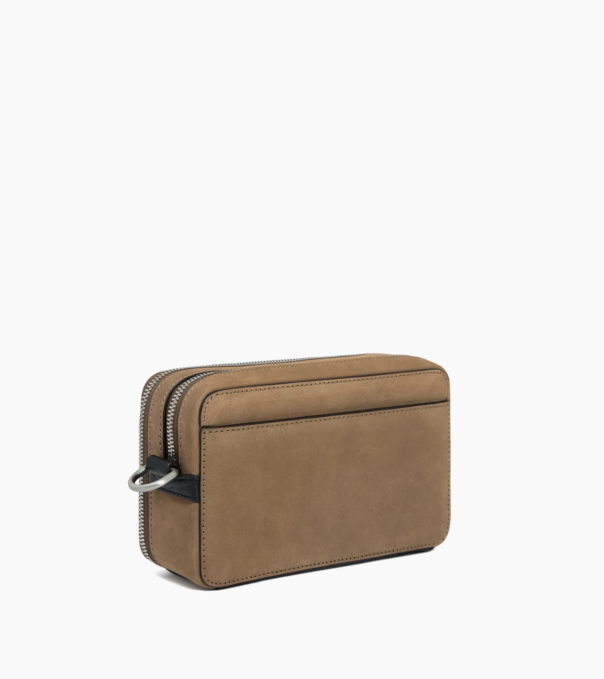 Emile small 2-compartment satchel in smooth leather and nubuck