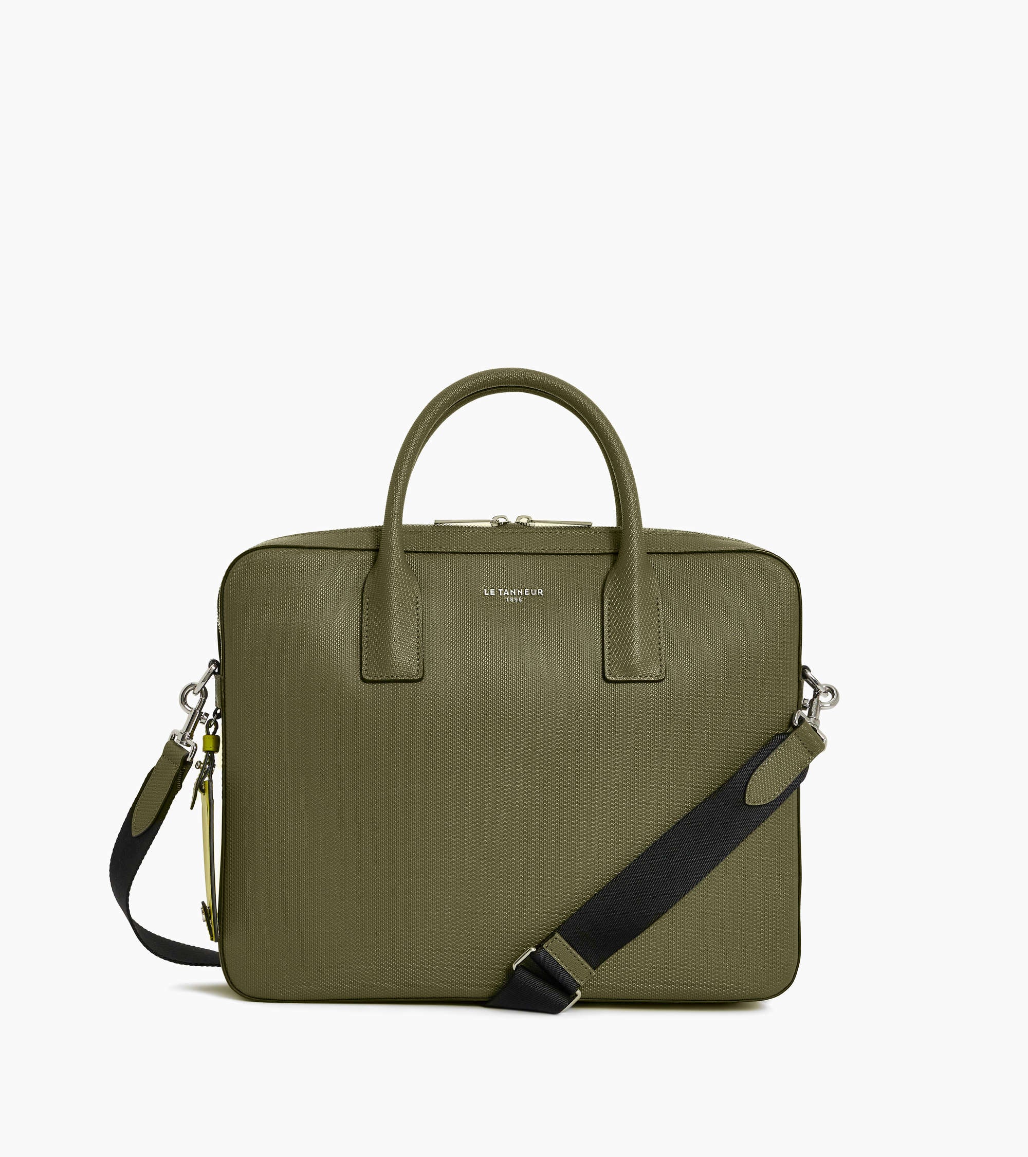 Emile slim, 14" briefcase in signature T leather