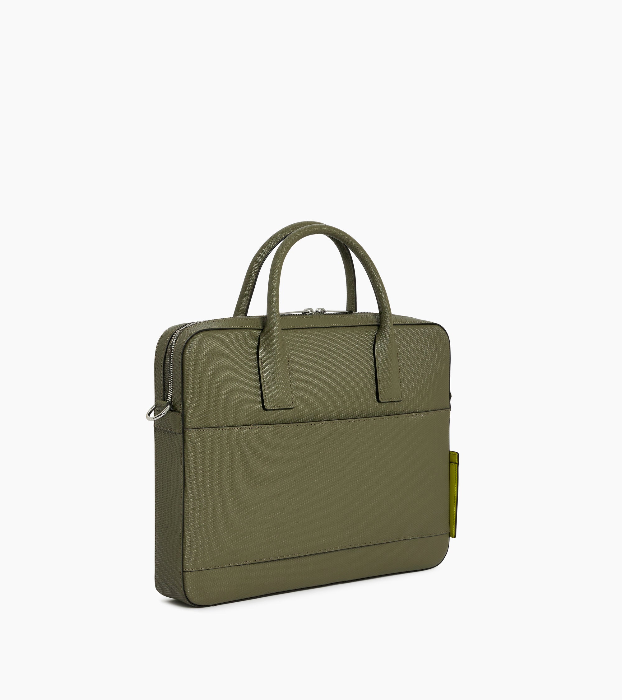 Emile slim, 14" briefcase in signature T leather