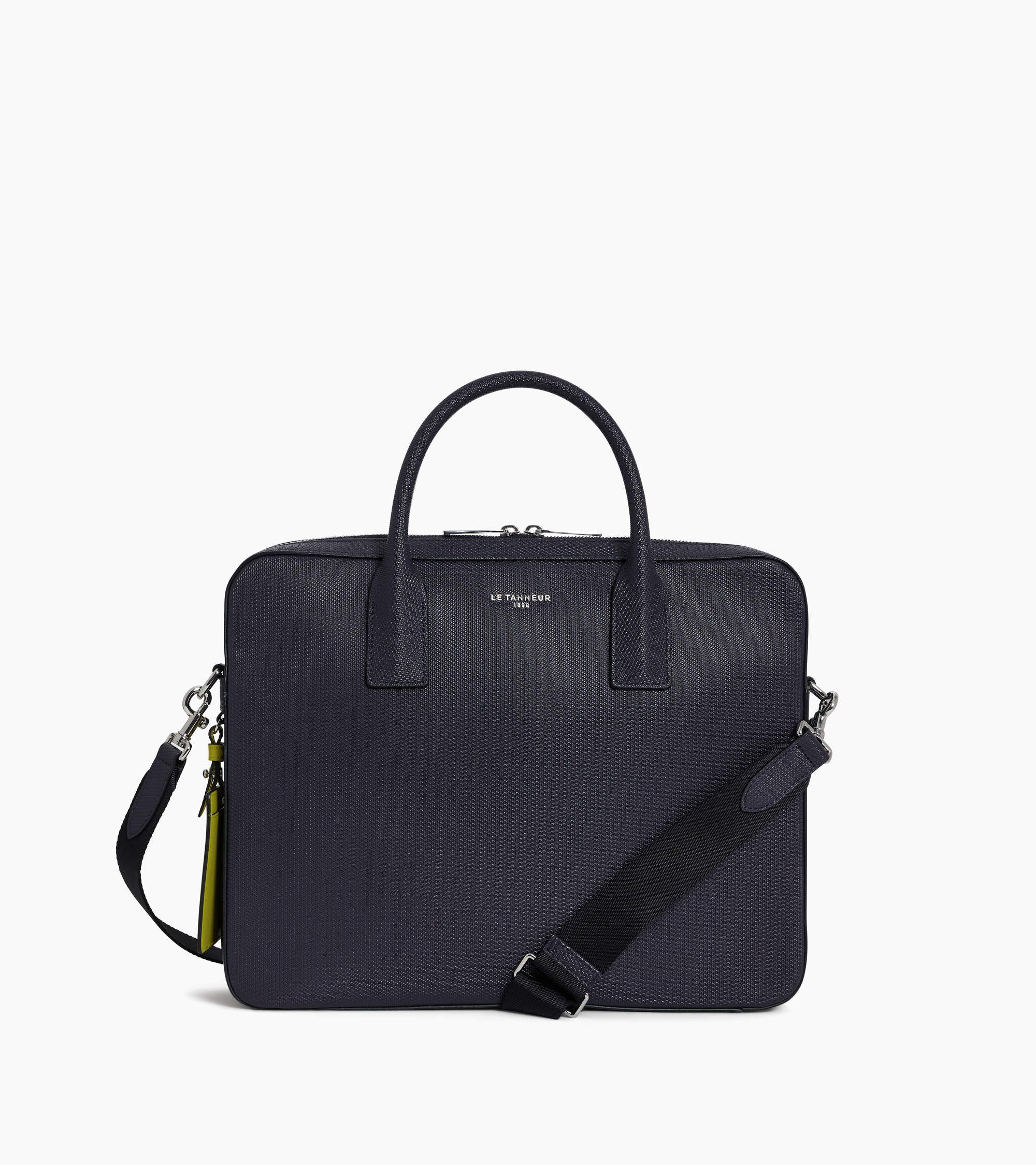 Emile slim, 14" briefcase in signature T leather
