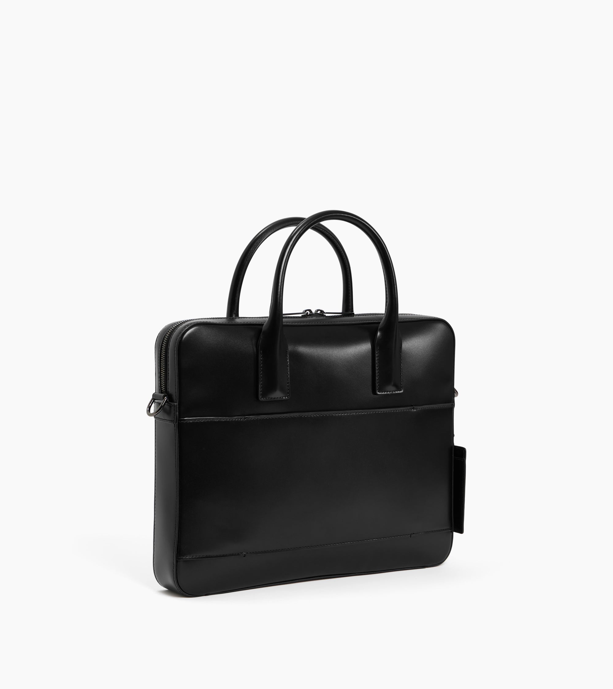 Emile slim 14" document box-effect case in smooth leather