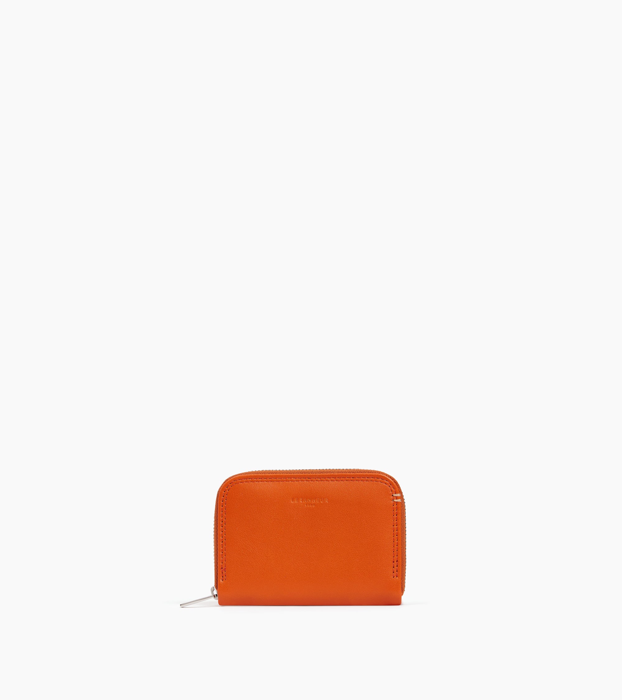 Martin zipped coin purse in smooth leather