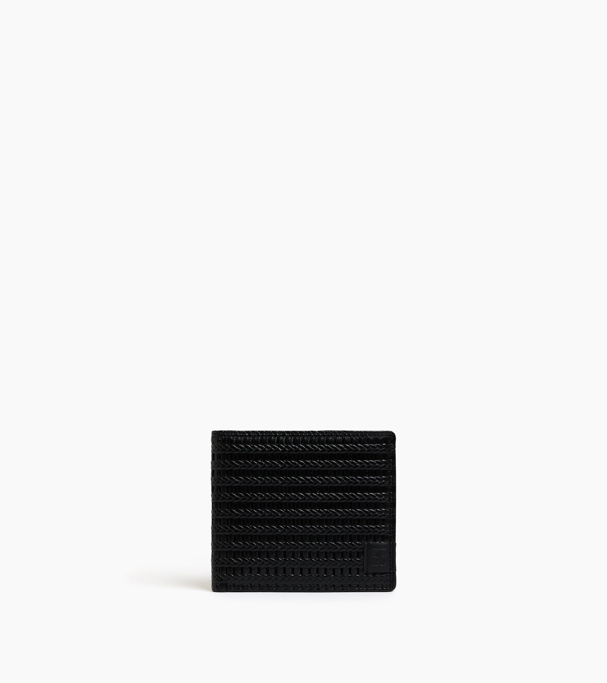 Martin horizontal card holder in embossed and smooth leather