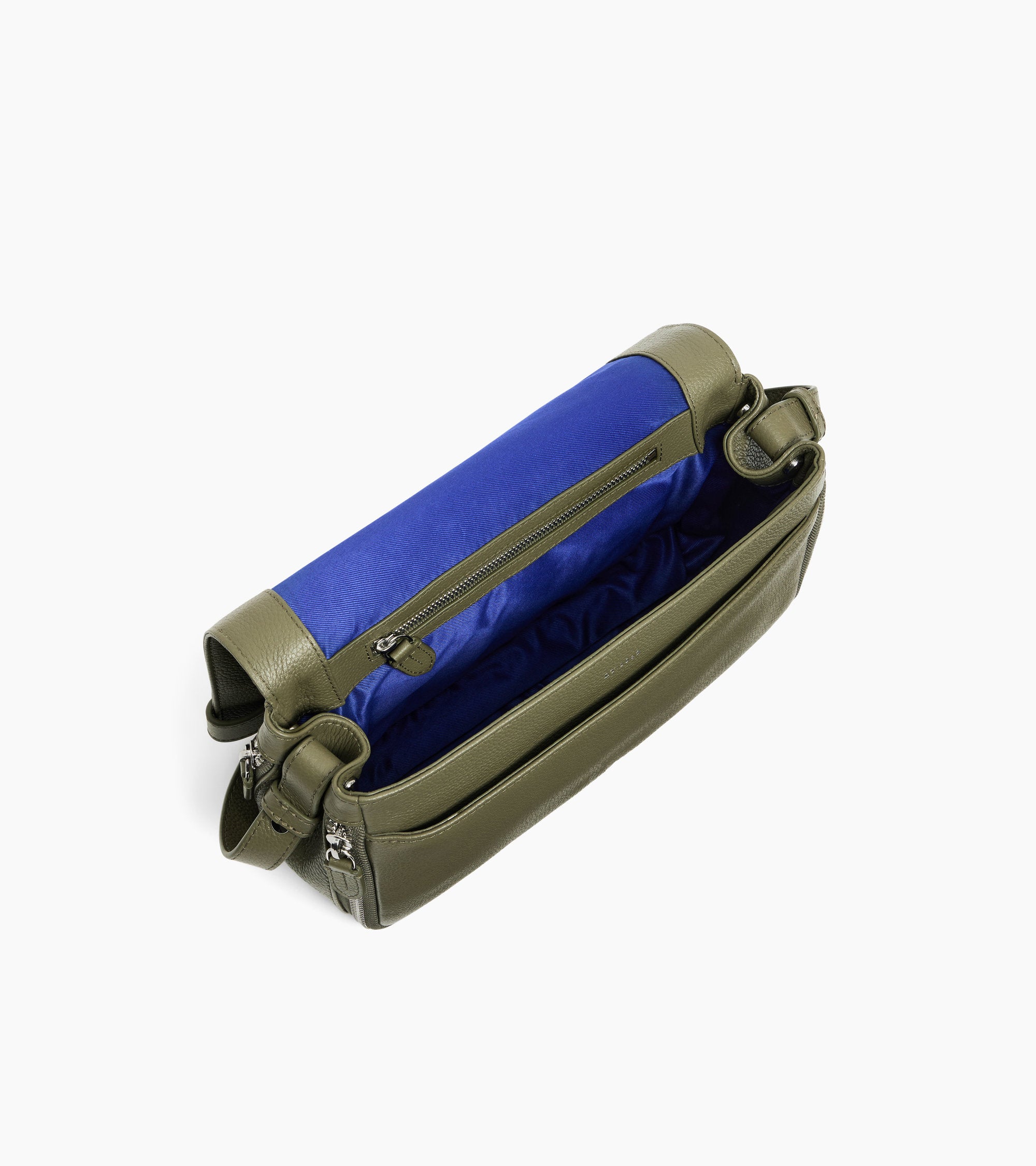 Simone small bag with crossbody strap in grained leather