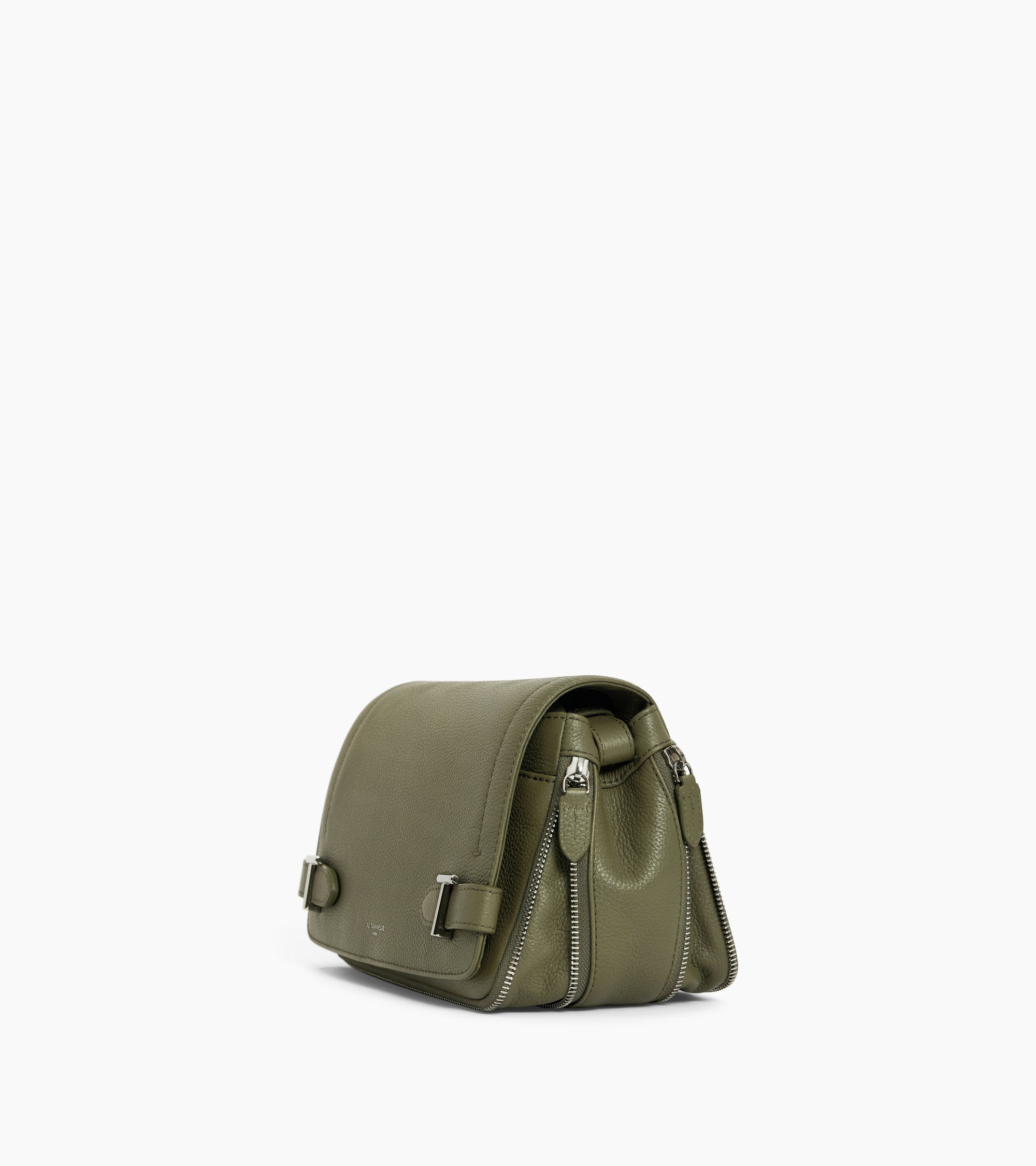 Simone small bag with crossbody strap in grained leather