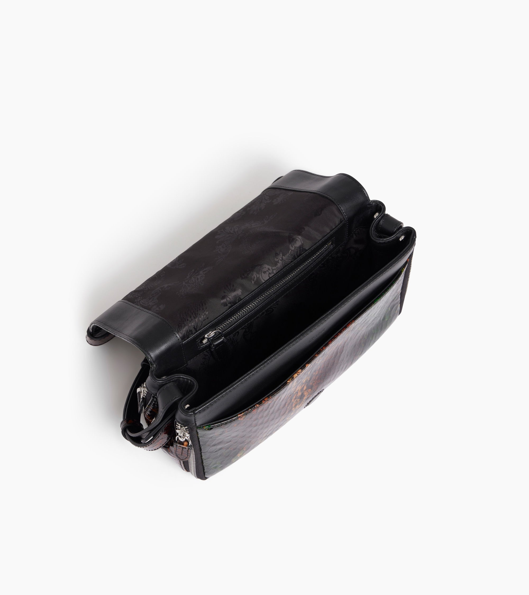 Simone small shoulder bag in python-effect leather