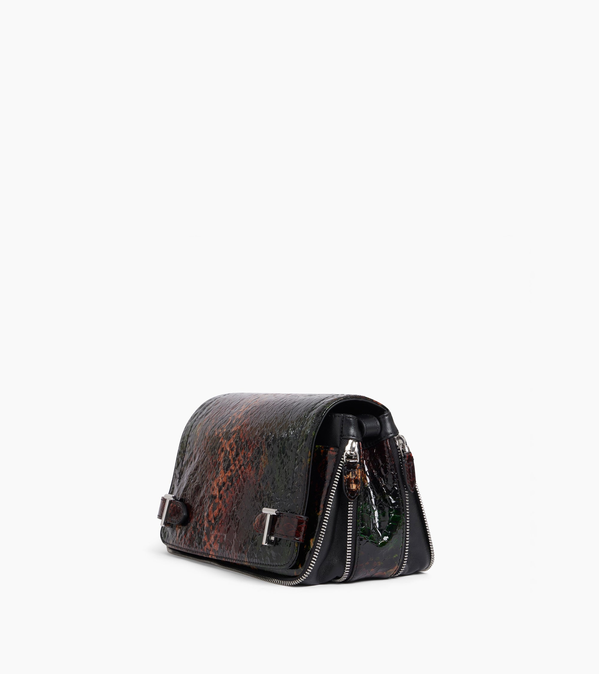 Simone small shoulder bag in python-effect leather