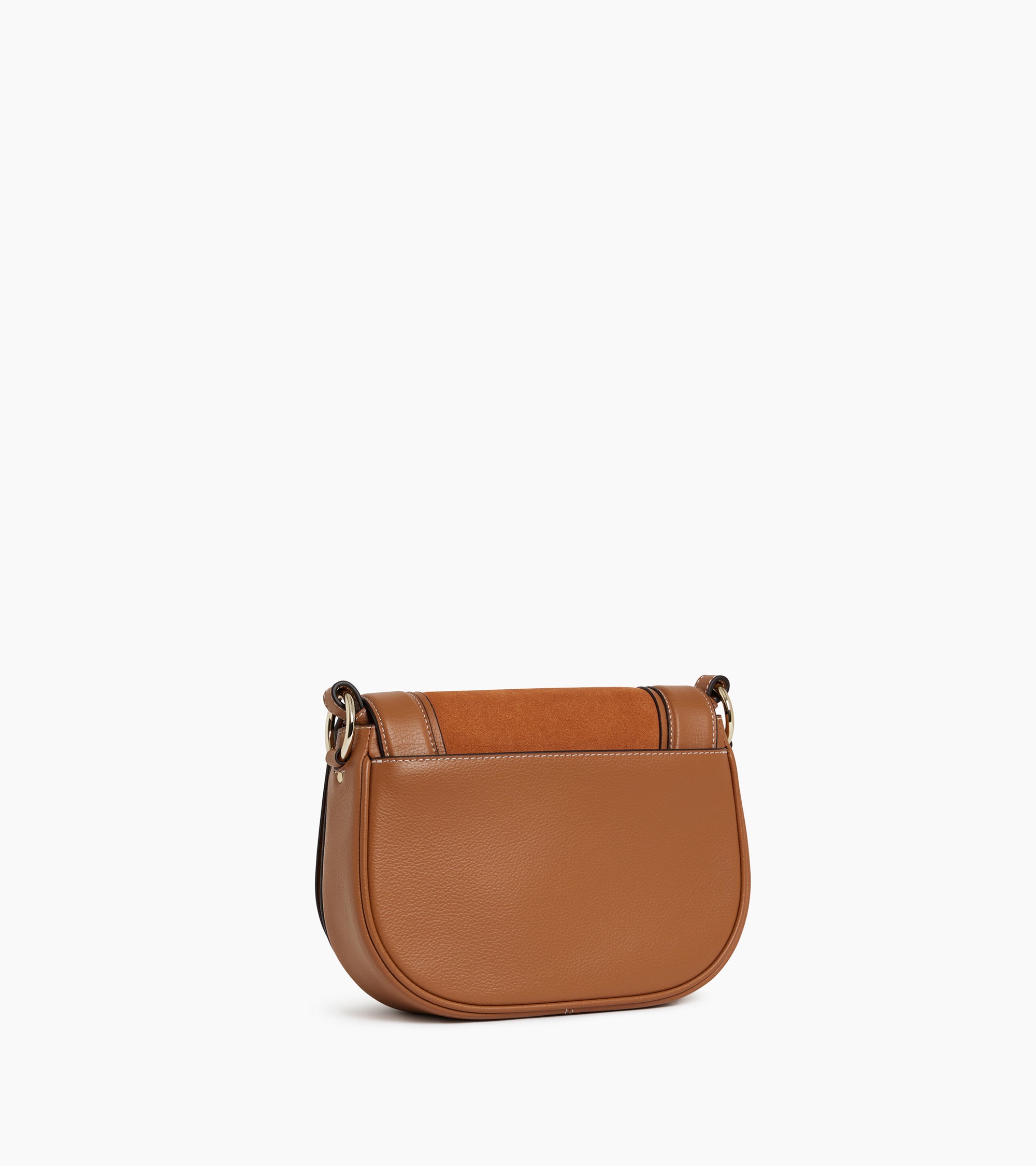 Ella medium crossbody bag in grained leather and nubuck