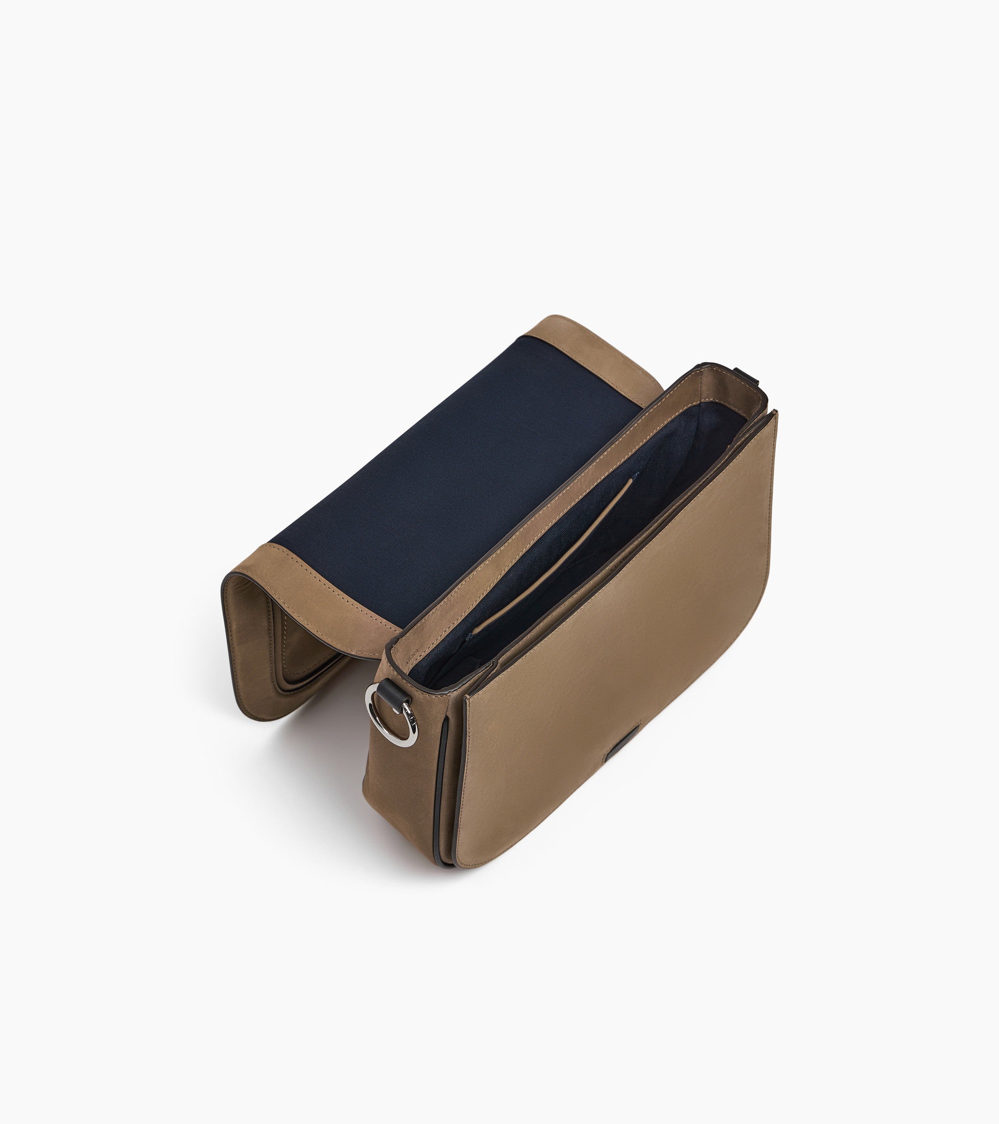 Ella large shoulder bag in smooth leather and nubuck
