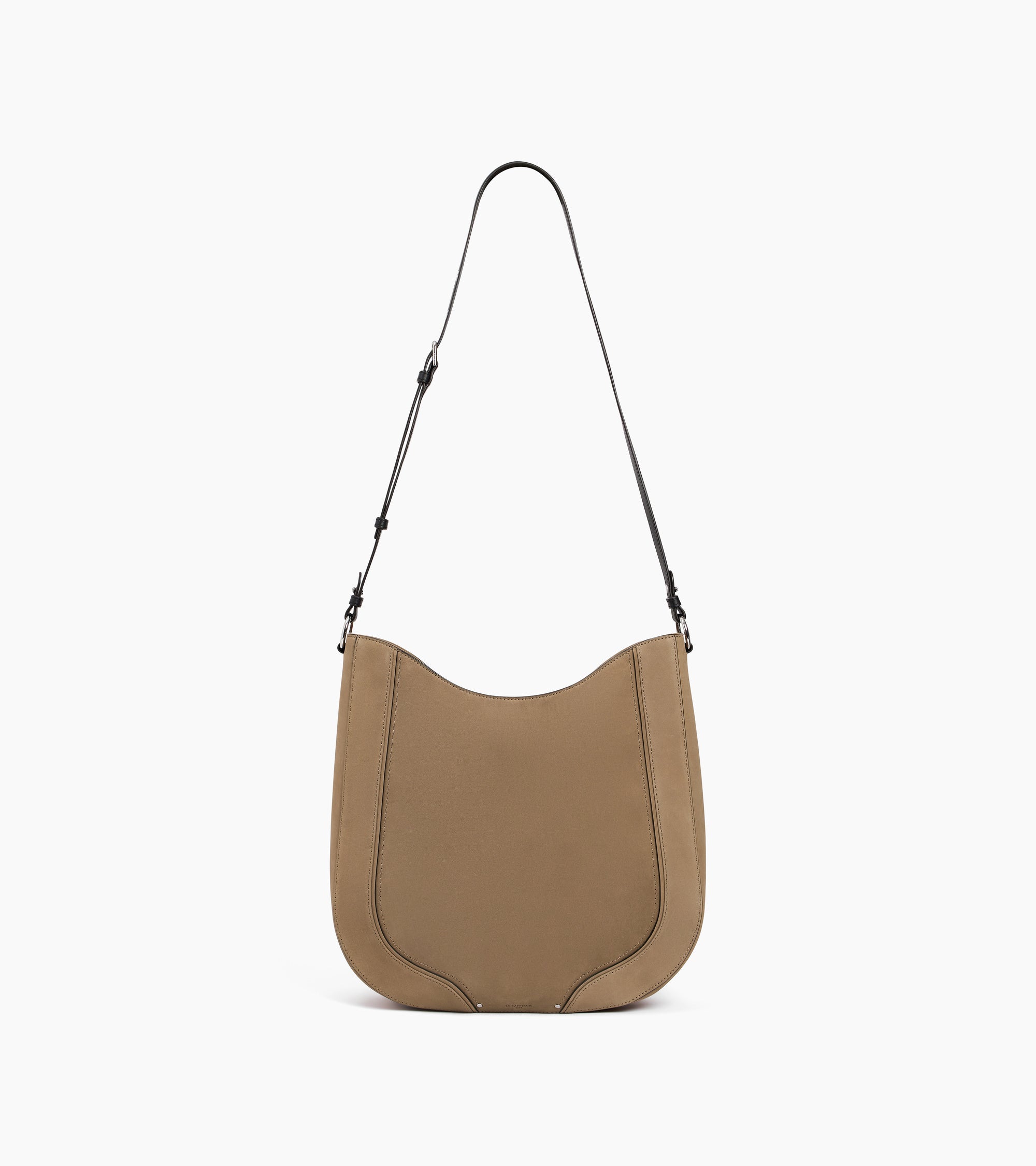 Ella medium hobo bag in smooth leather and nubuck