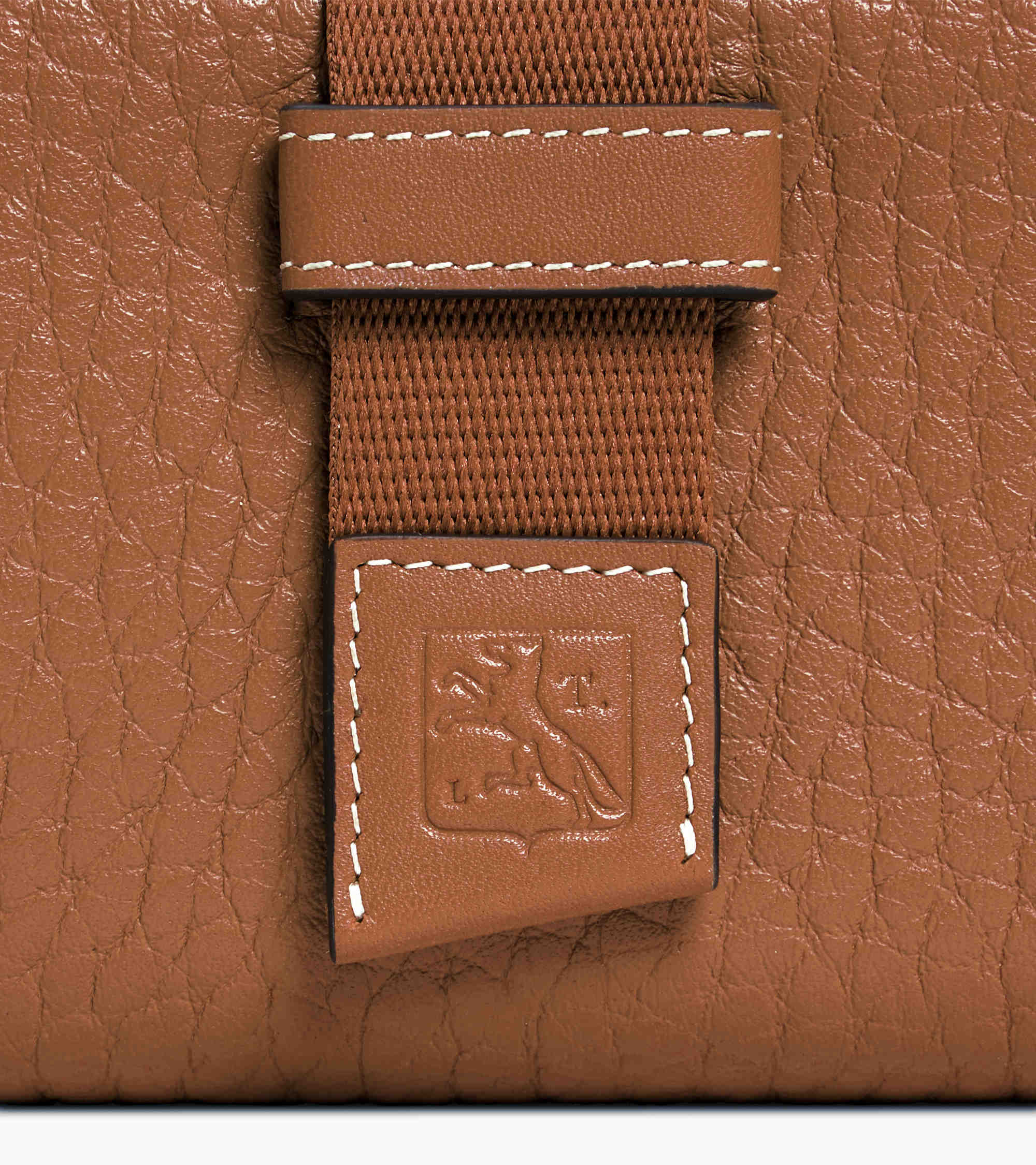 Noah card holder in buffalo grain leather and smooth leather