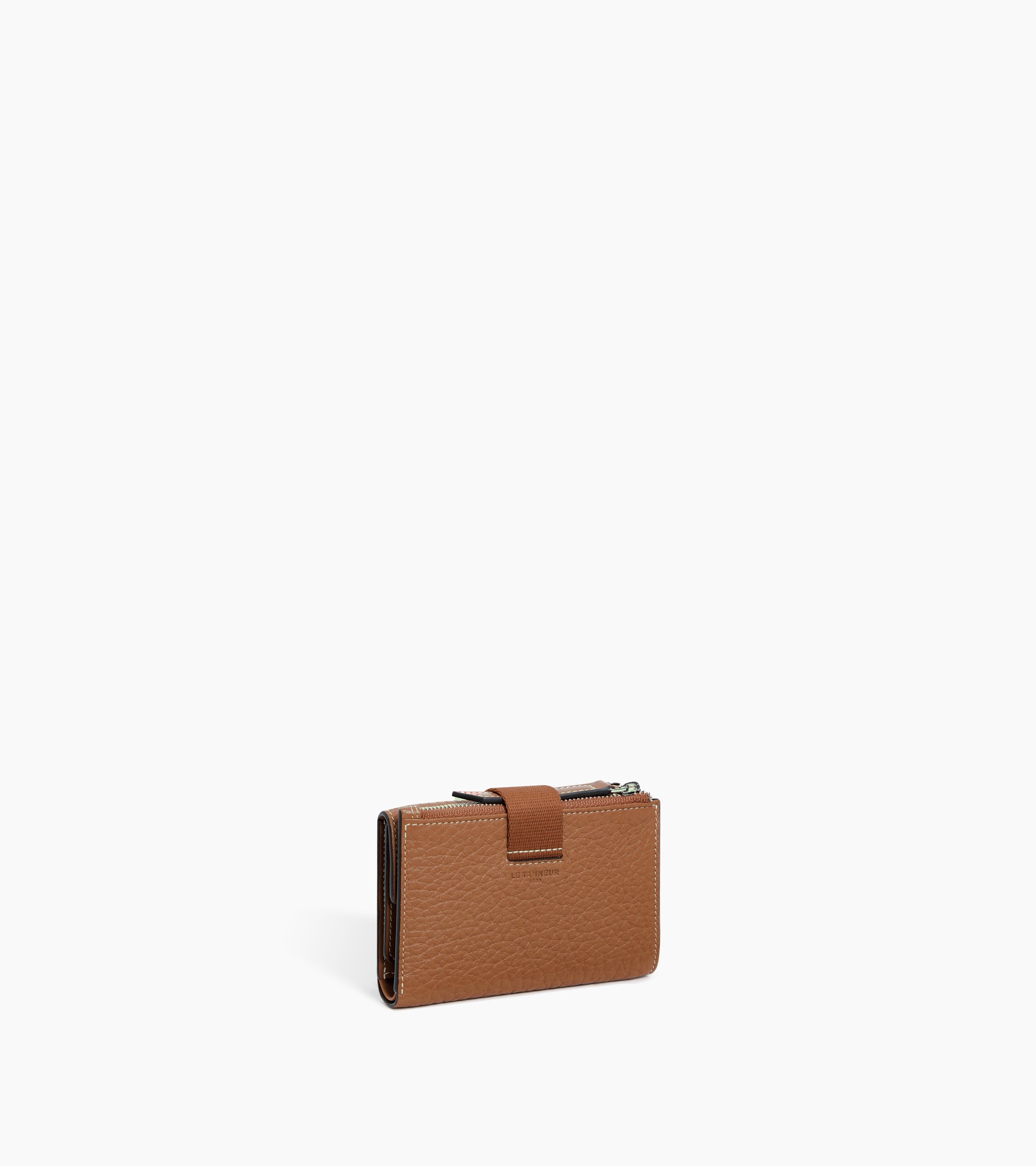 Noah card holder in buffalo grain leather and smooth leather