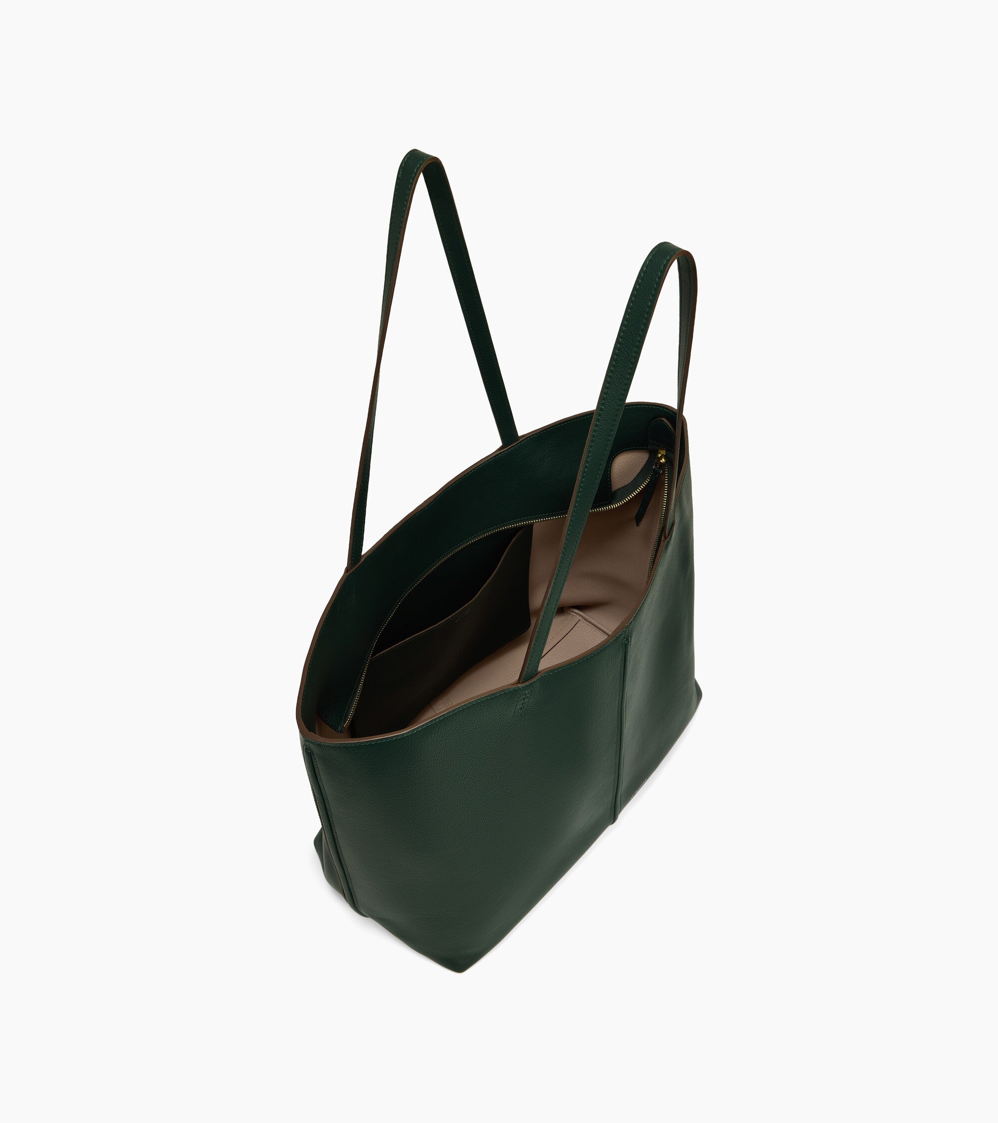 Hortense large tote bag in double-face grained leather