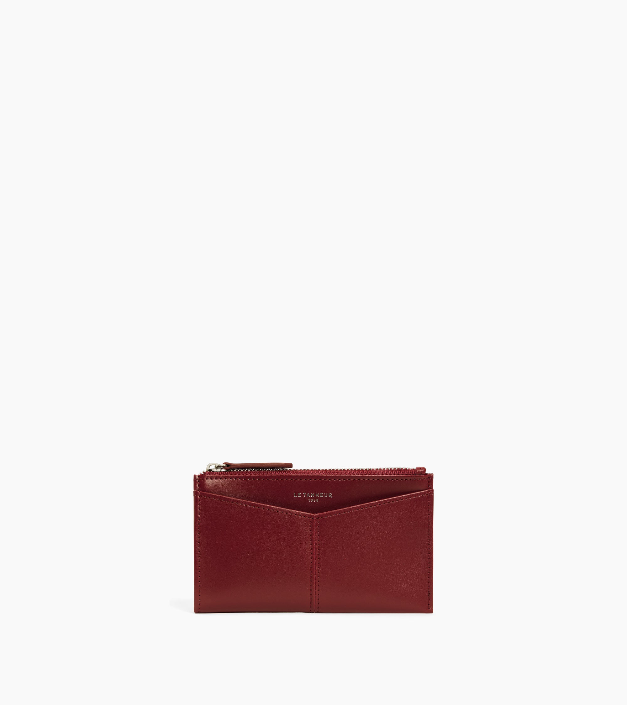 Charlotte zipped key case in smooth leather