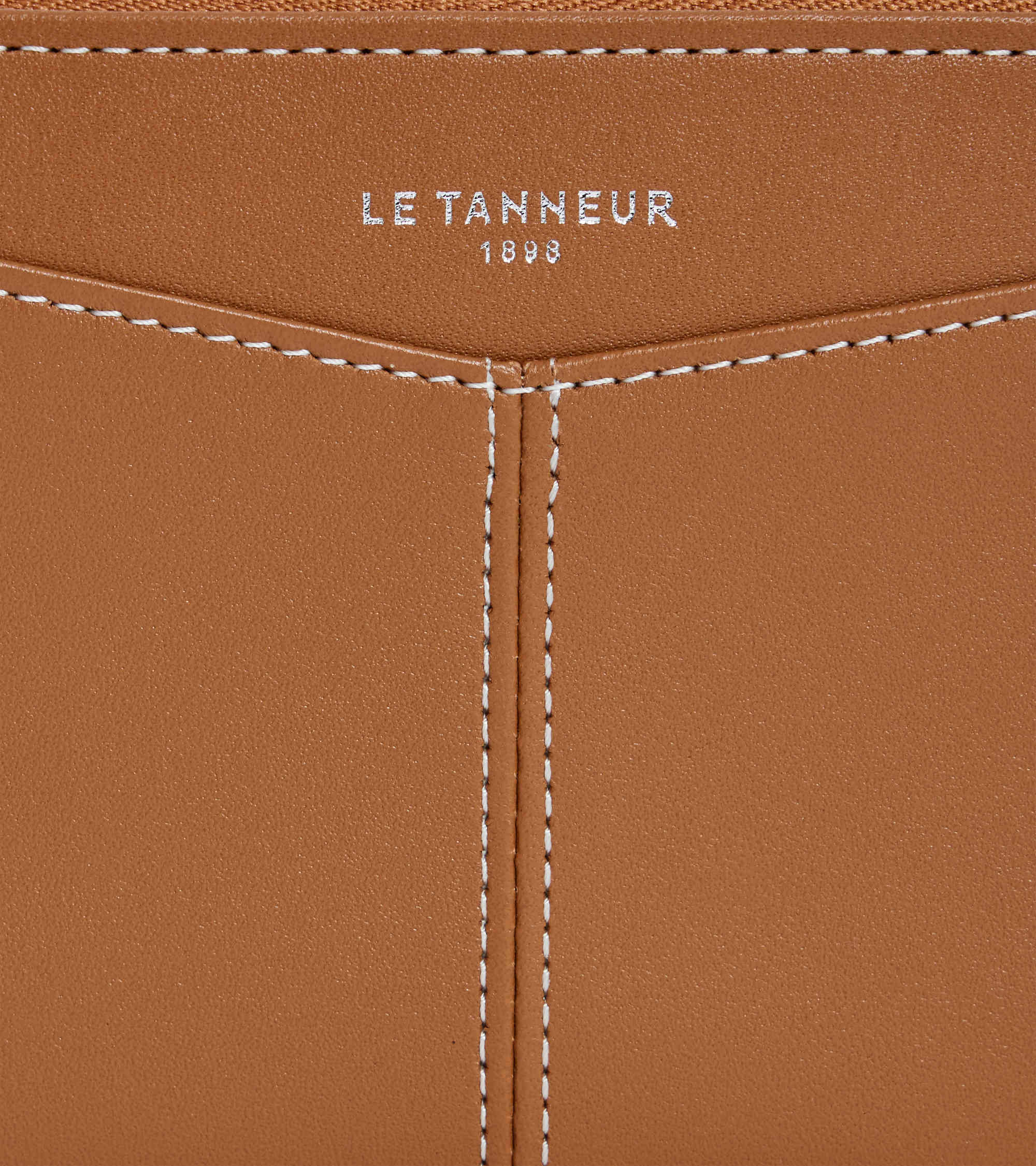 Charlotte zipped wallet with removable card holder in smooth leather
